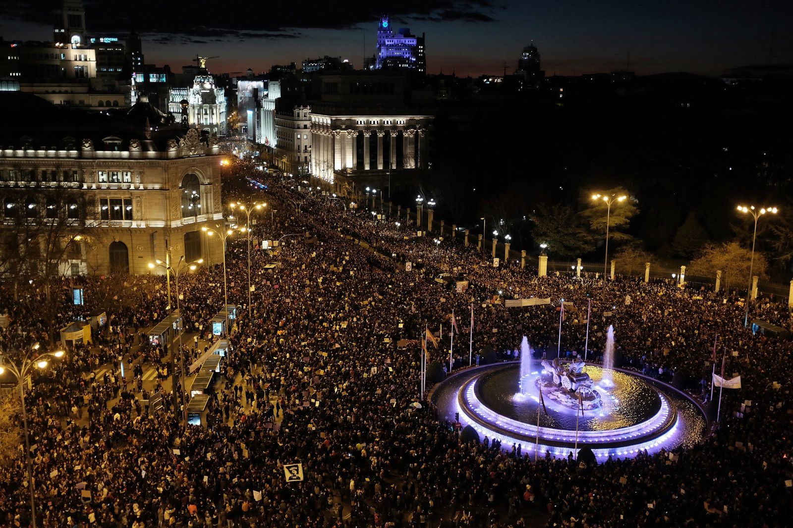 La marcha del 8-M, de Cibeles a Gran Vía