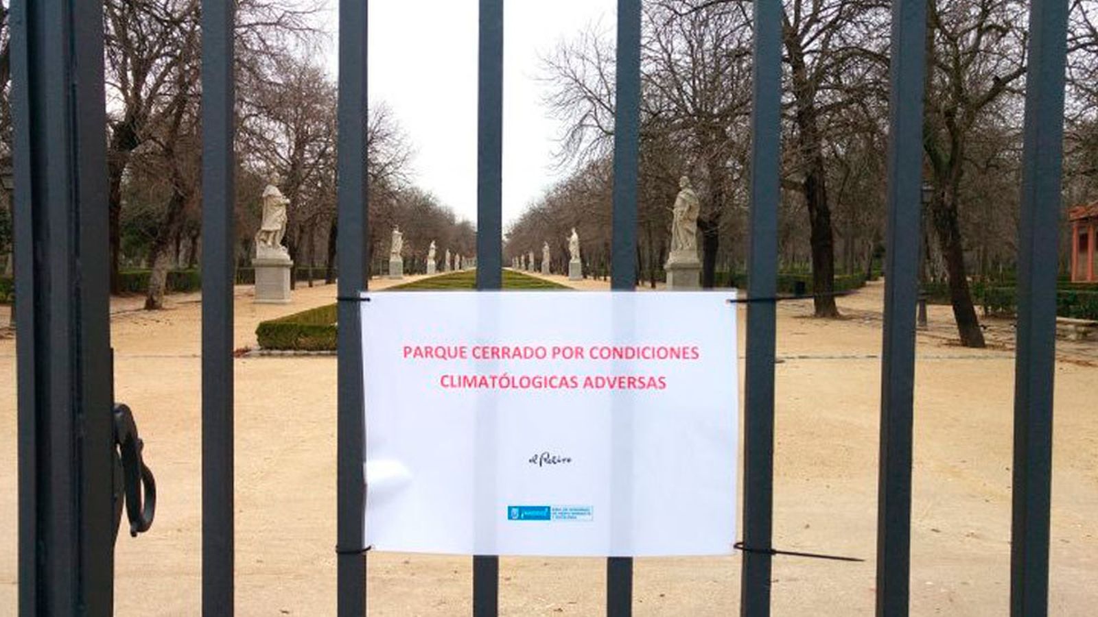 Cierre del Parque del Retiro