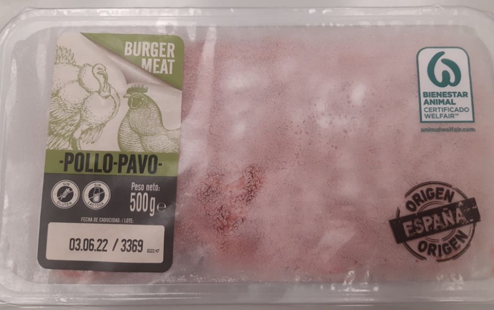 Envase con el producto retirado