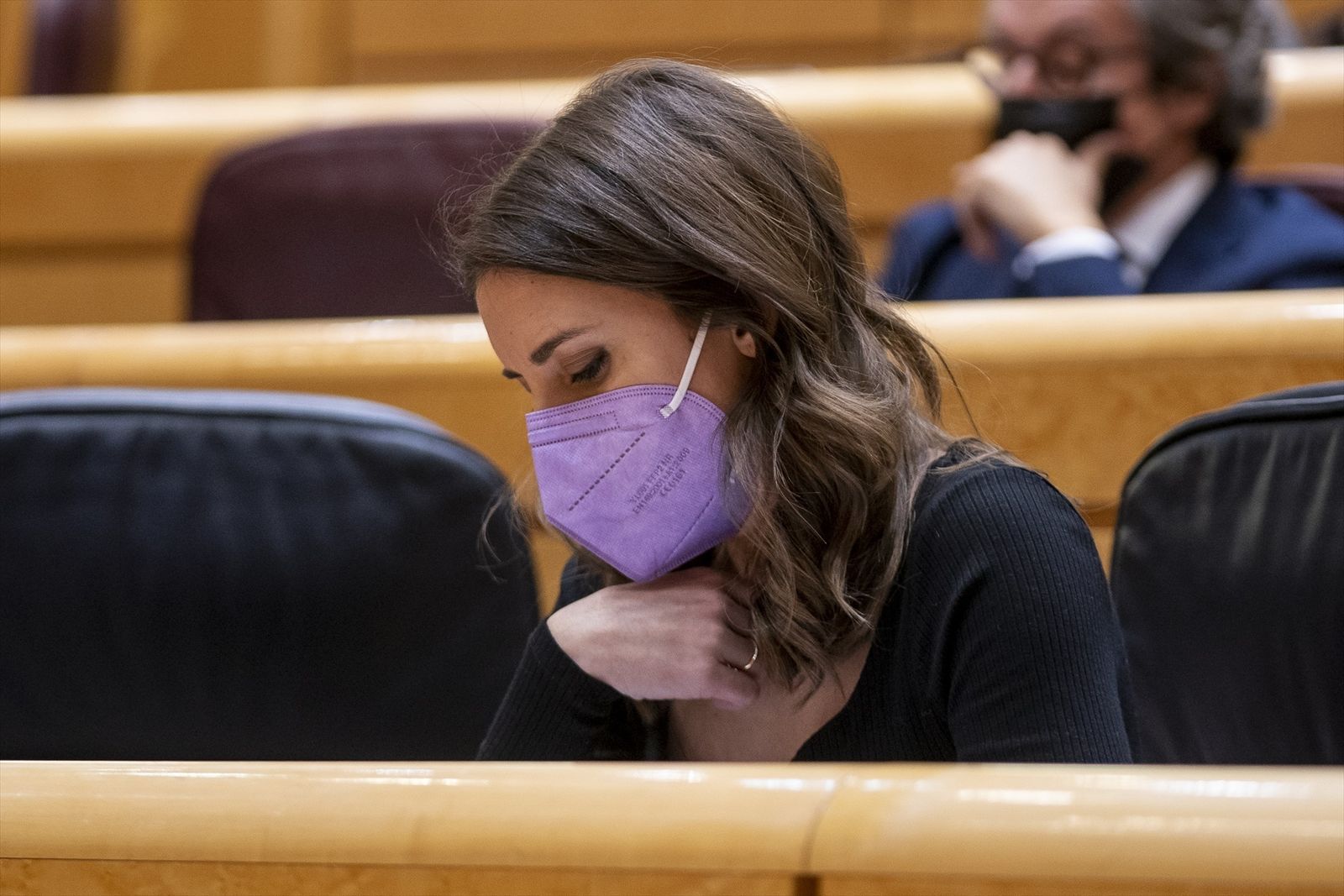 La ministra de Igualdad, Irene Montero, en una sesión de control al Gobierno en el Senado