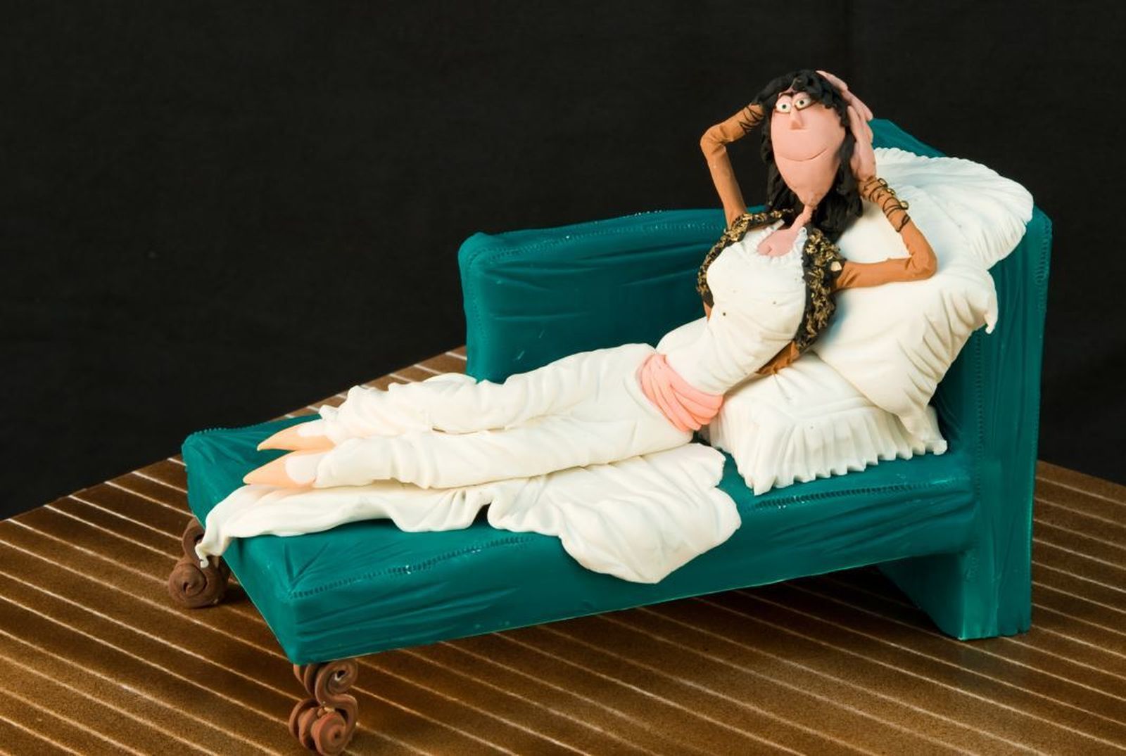 La Maja desnuda de Goya, hecha de plastilina