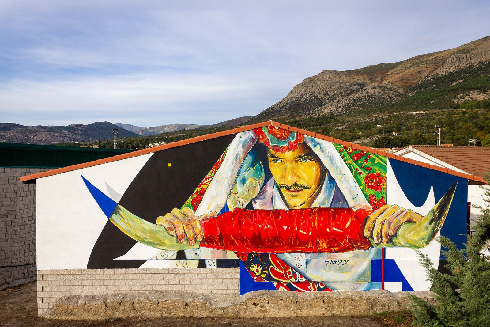 Mural artístico en Valdemanco