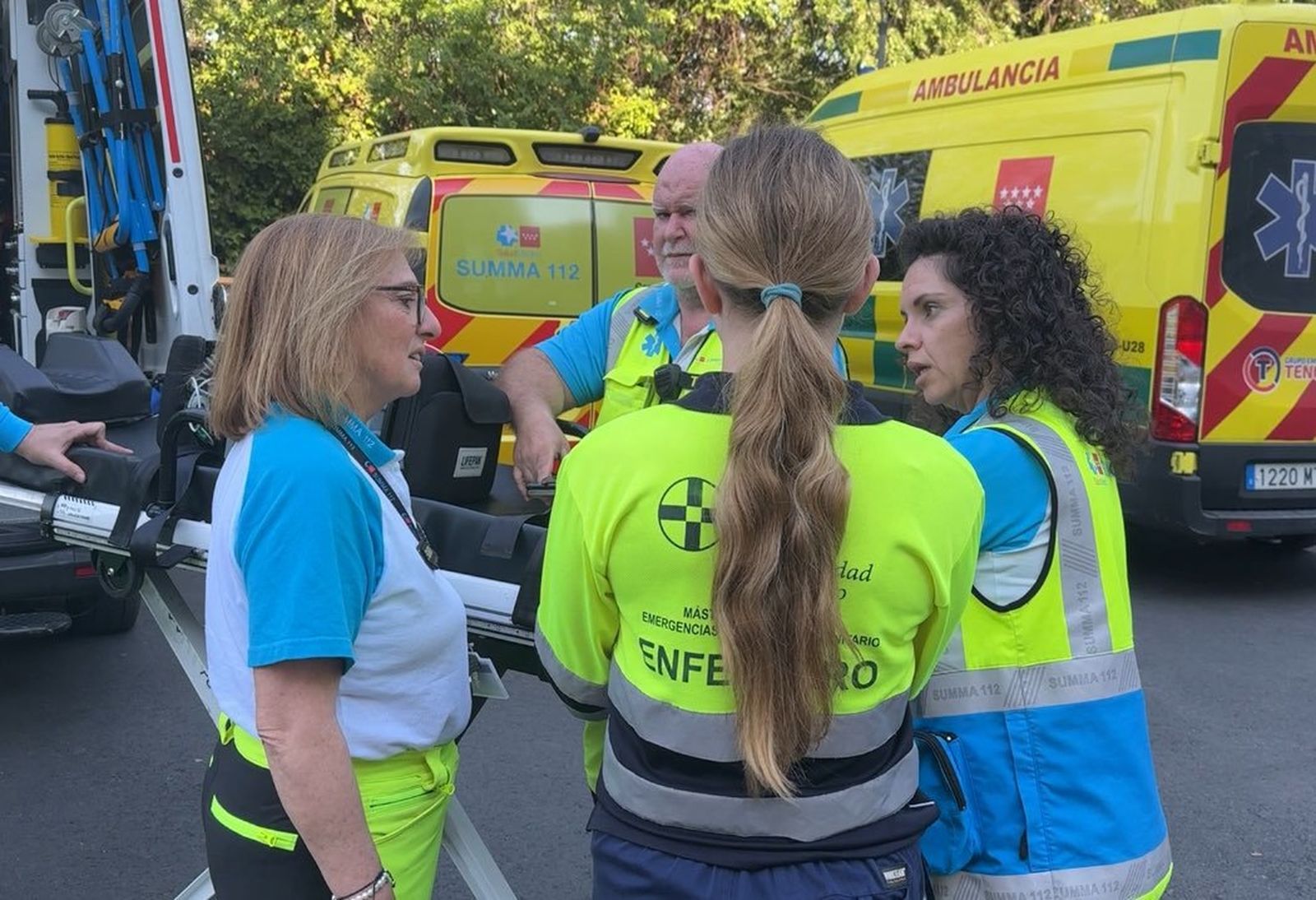 Varios efectivos de Emergencias 112 Madrid