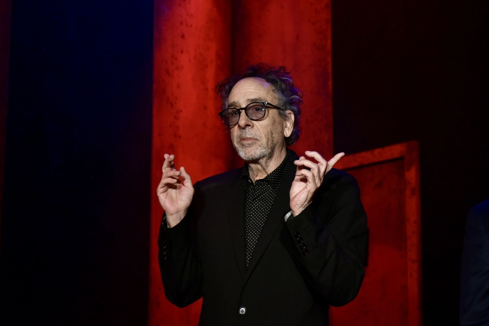 El director de cine Tim Burton, en la exposición 'Tim Burton's Labyrinth' en Barcelona