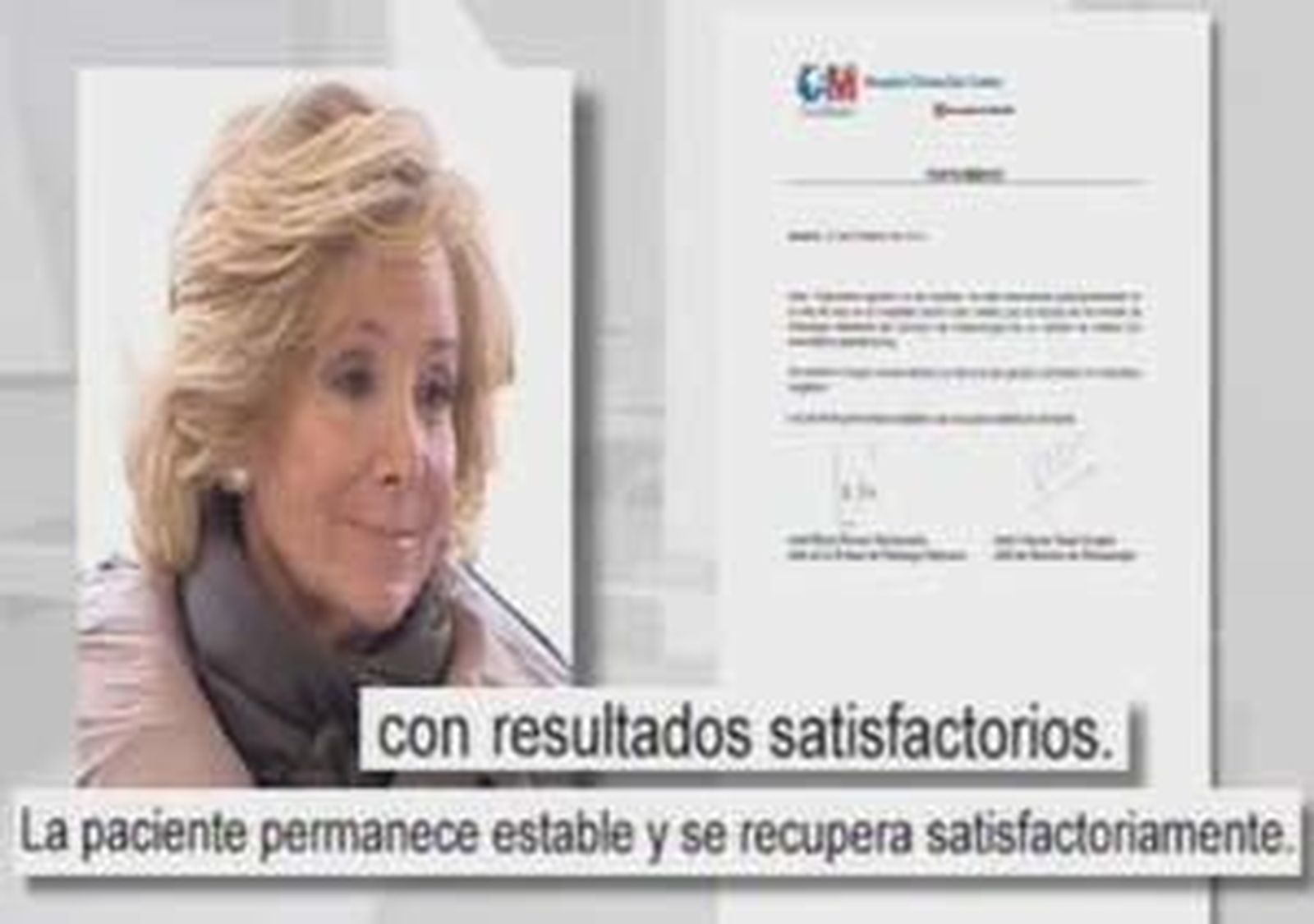 Aguirre, operada con éxito