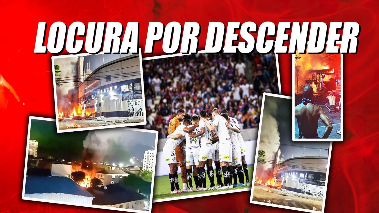 Santos desciende por primera vez en Brasil con desmanes de sus aficionados