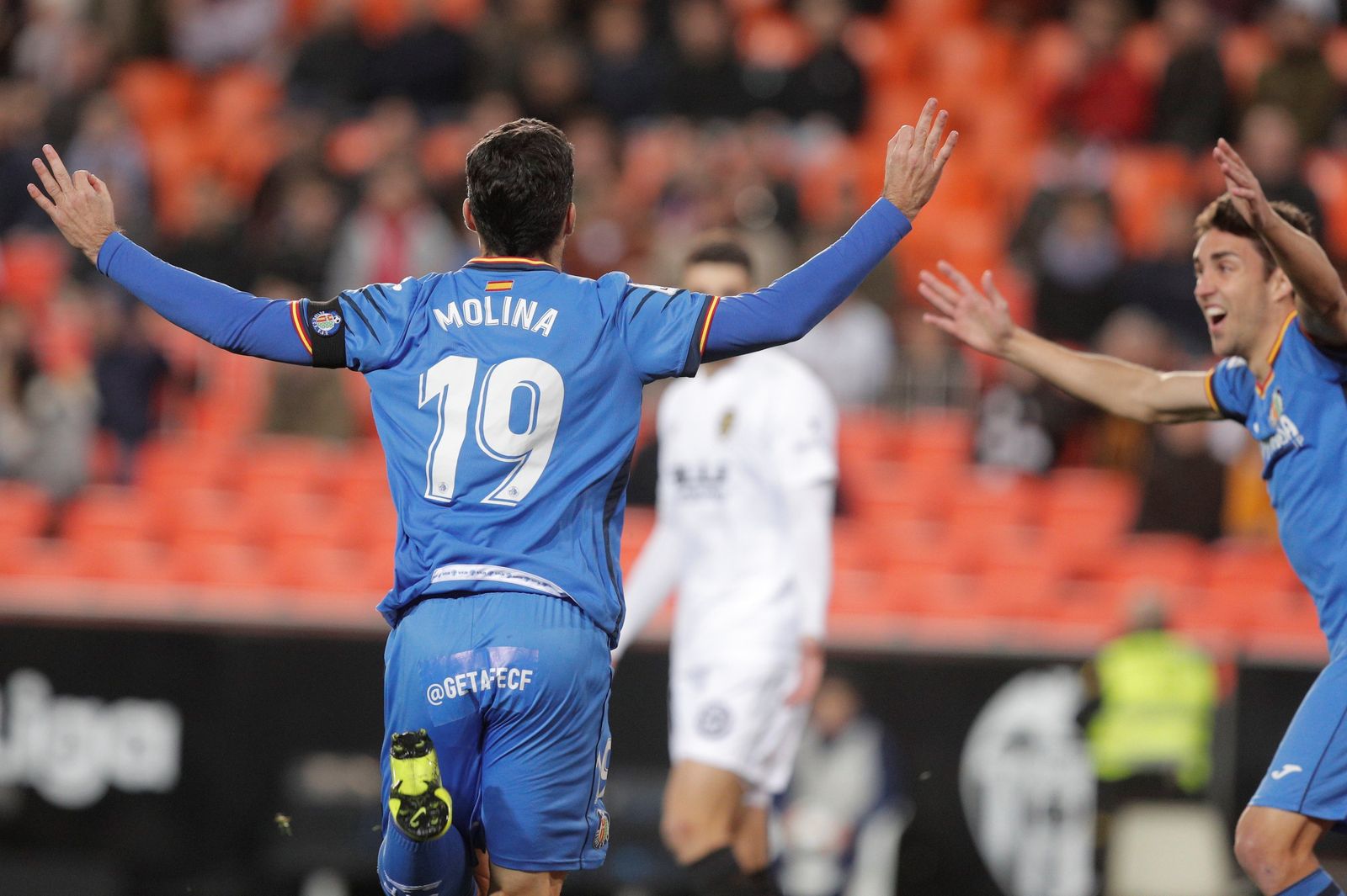 El Getafe se adelanta en el marcador ante el Valencia, 0-1