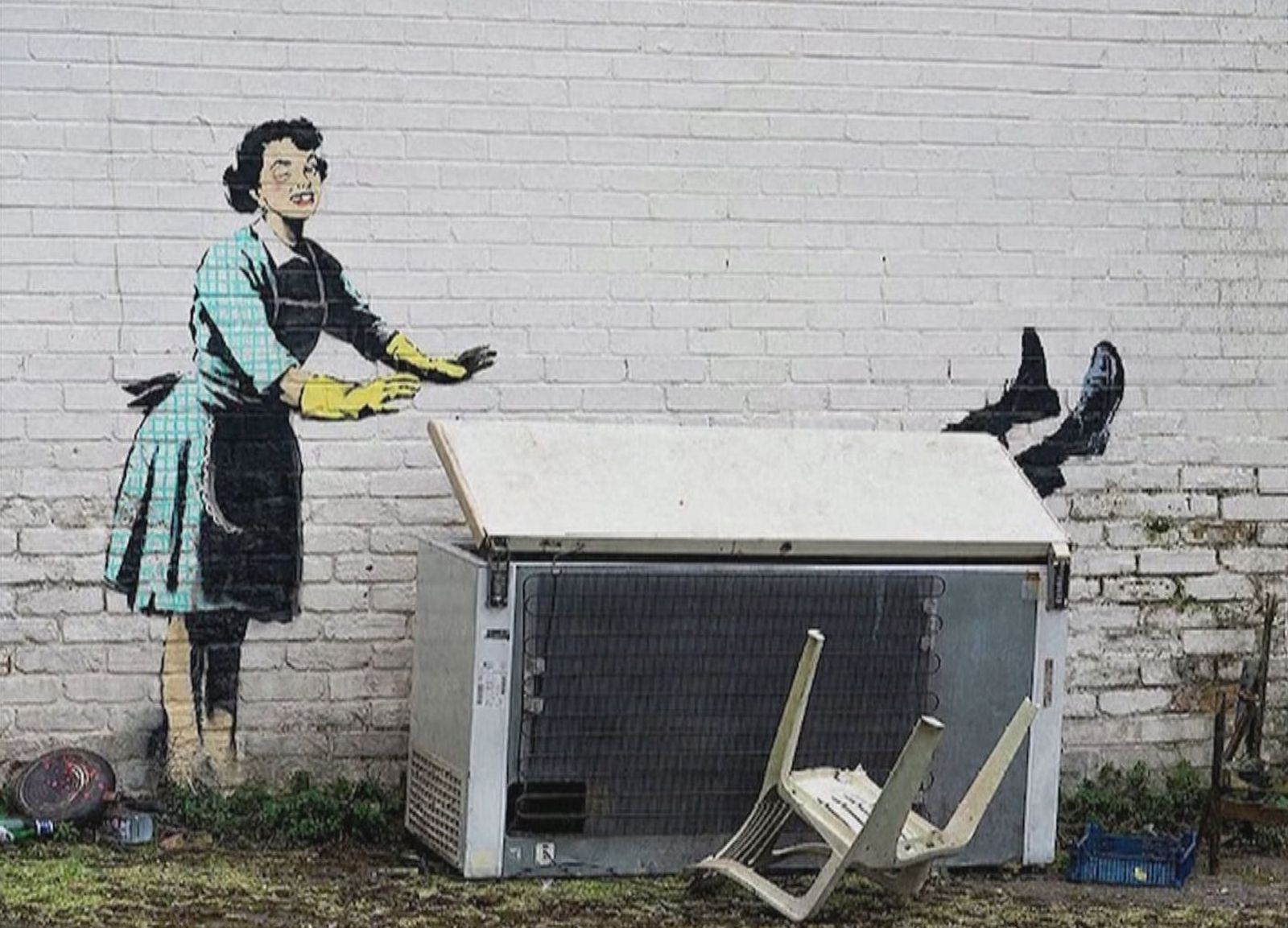 Un nuevo mural de Bansky para denunciar en San Valentín el amor mal entendido