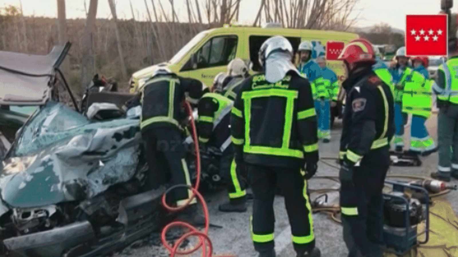 Accidente de tráfico en Madrid
