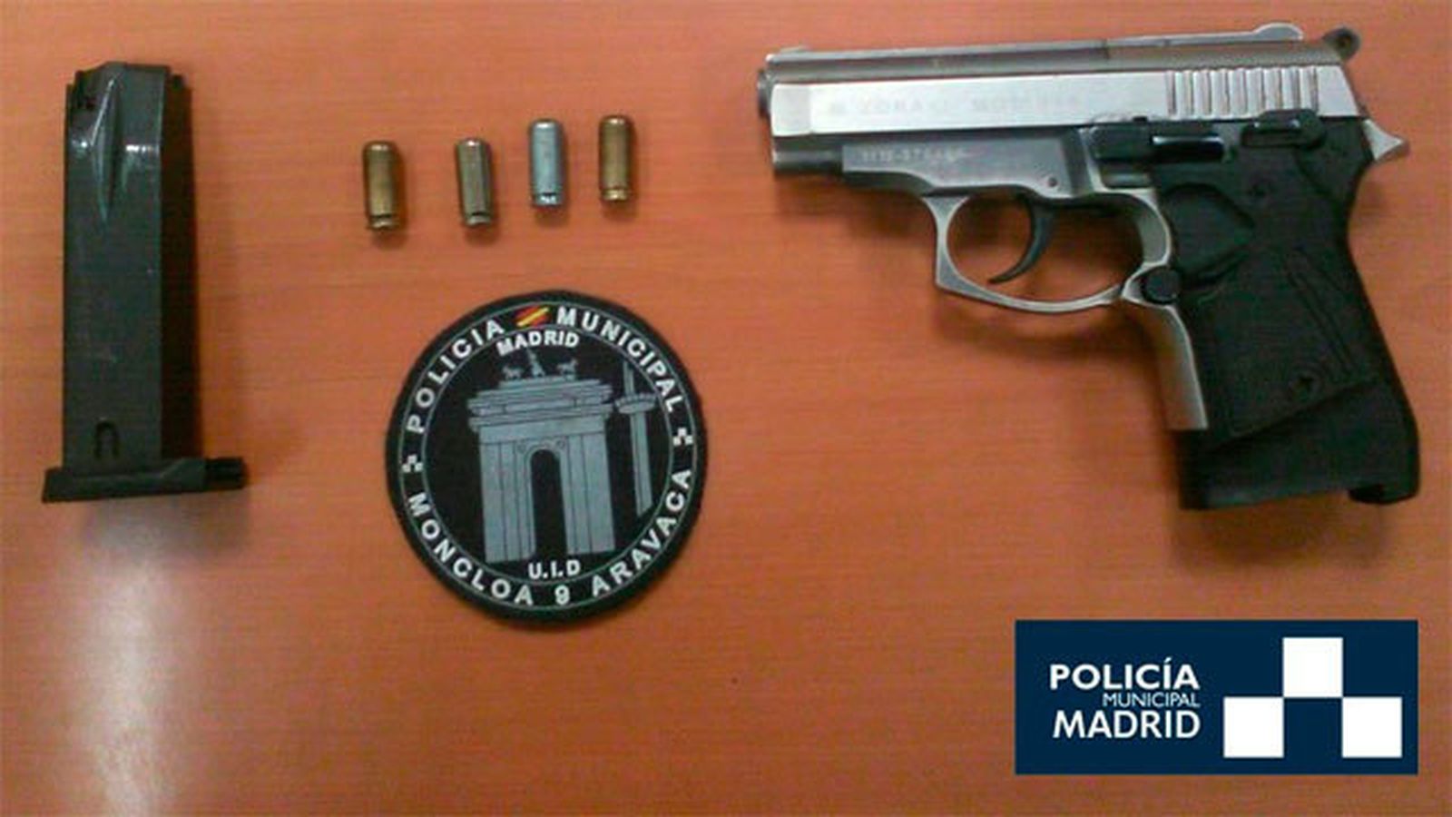 La pistola de fogeo intervenida