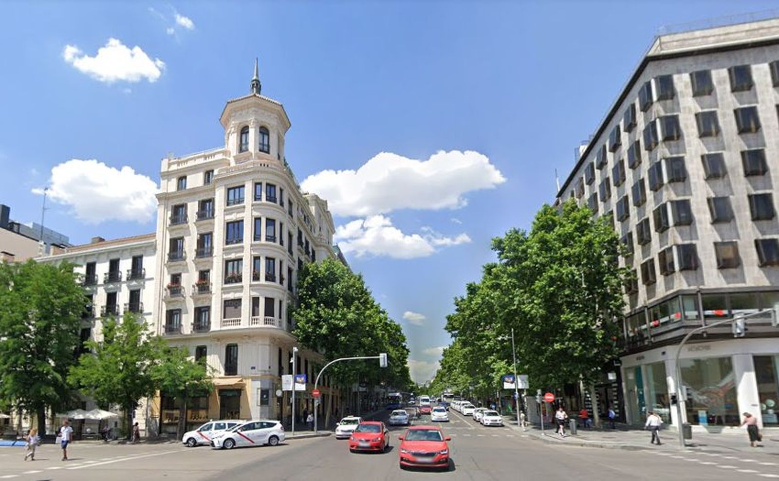 La Calle de Serrano en el cruce con la de Goya