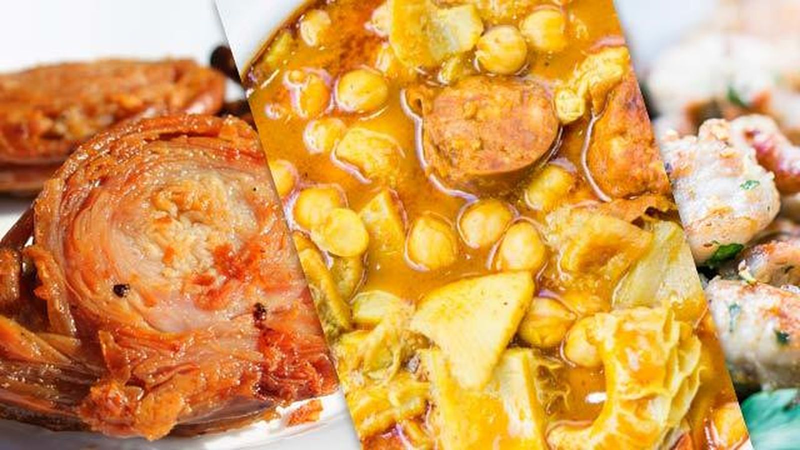 Zarajos, callos con garbanzos o mollejas, algunas delicatessen viejunas