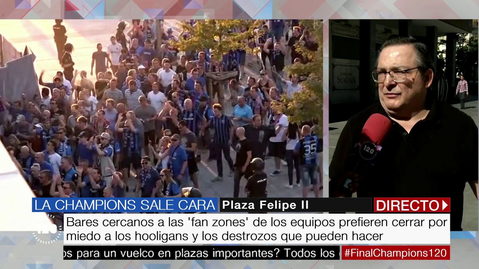 Algunos bares cerrarán por miedo a los hooligans que vienen a la final de la Champions