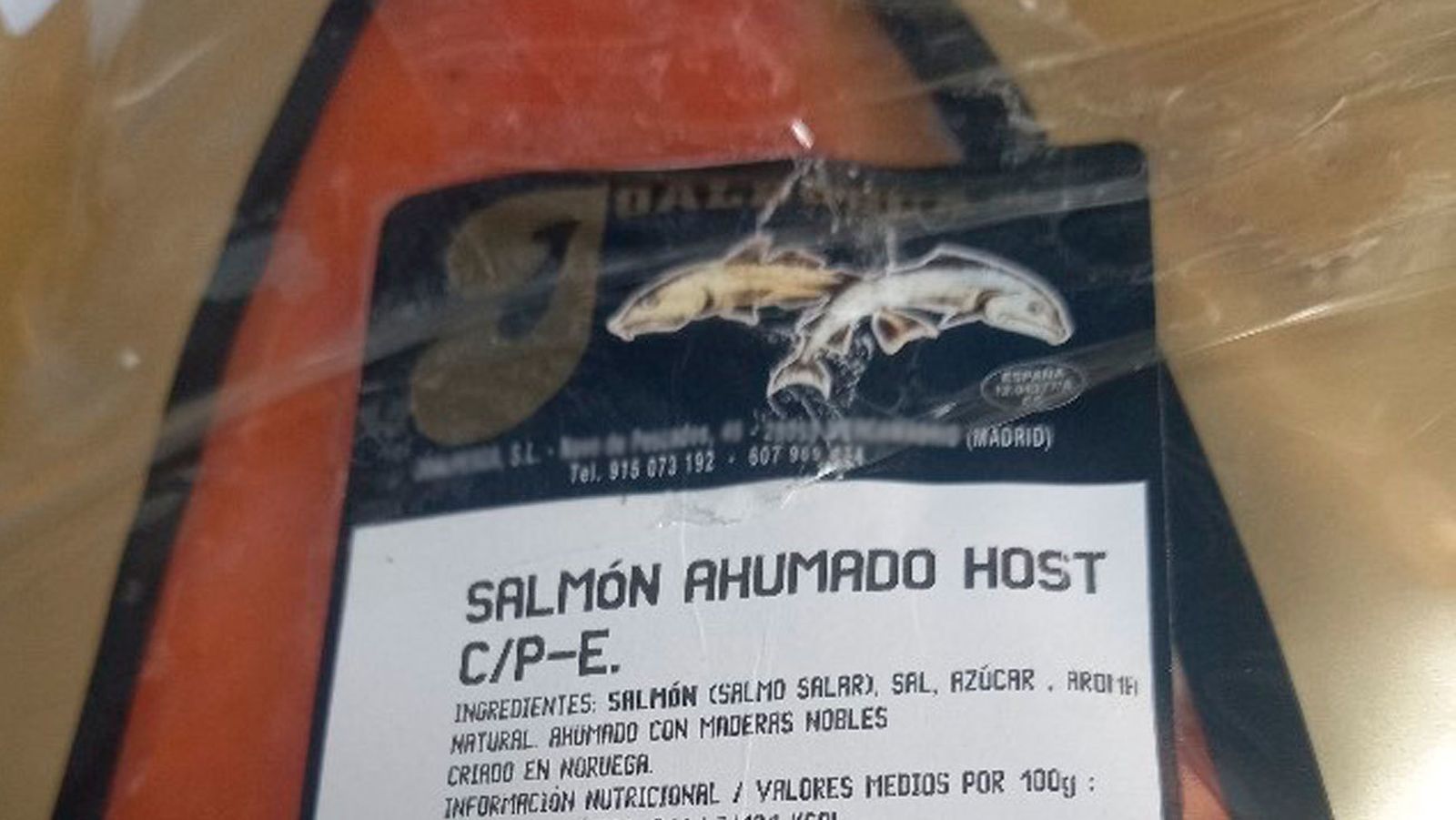 Consumo alerta de 'Listeria monocytogenes' en un lote de salmón ahumado envasado de la marca Joalpesca