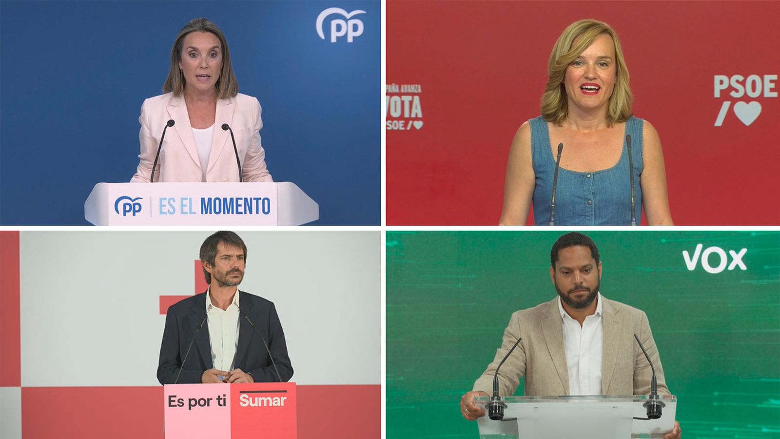 Reacciones de los partidos a los sondeos