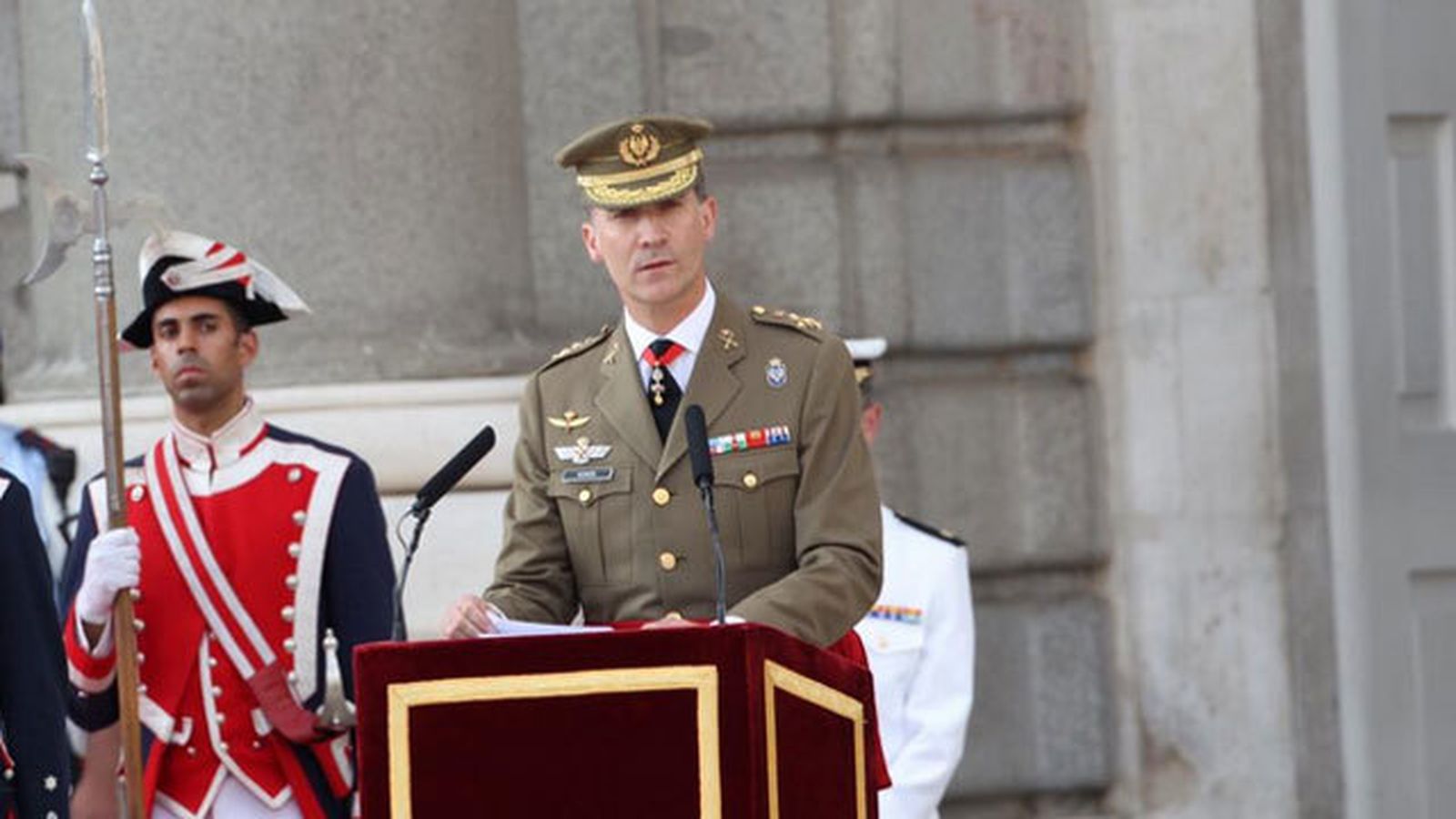 El Rey Felipe VI en el acto del Palacio Real