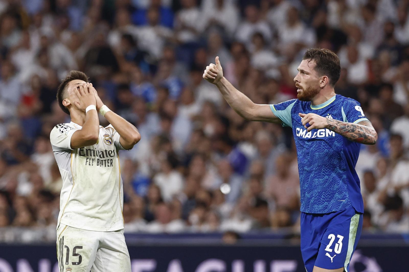 Guler ante el Olympique de Marsella