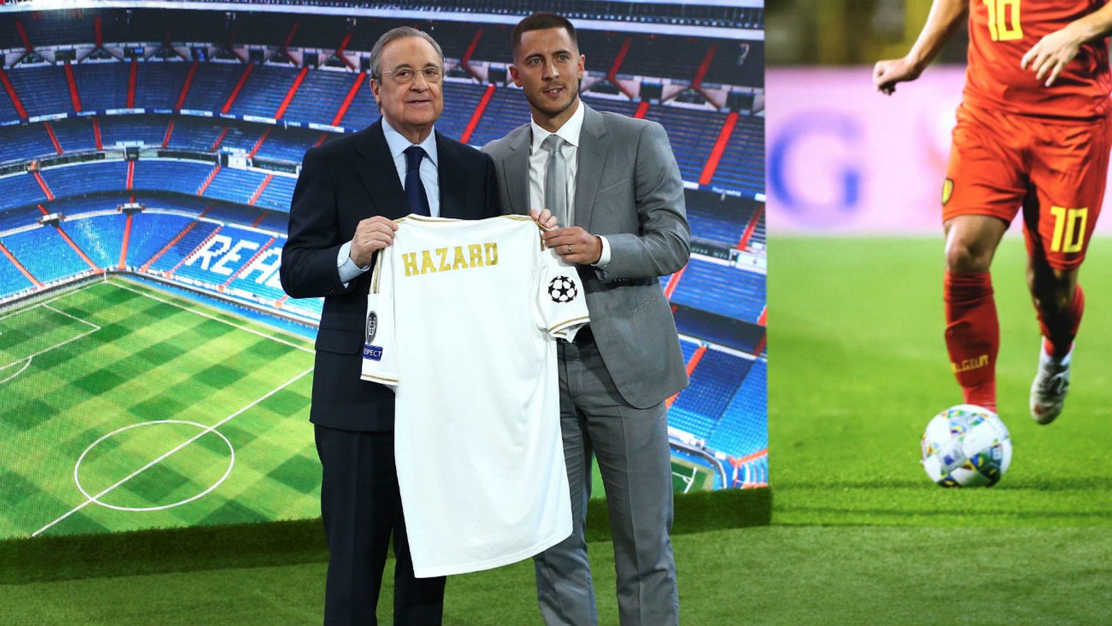 Florentino Pérez y Eden Hazard