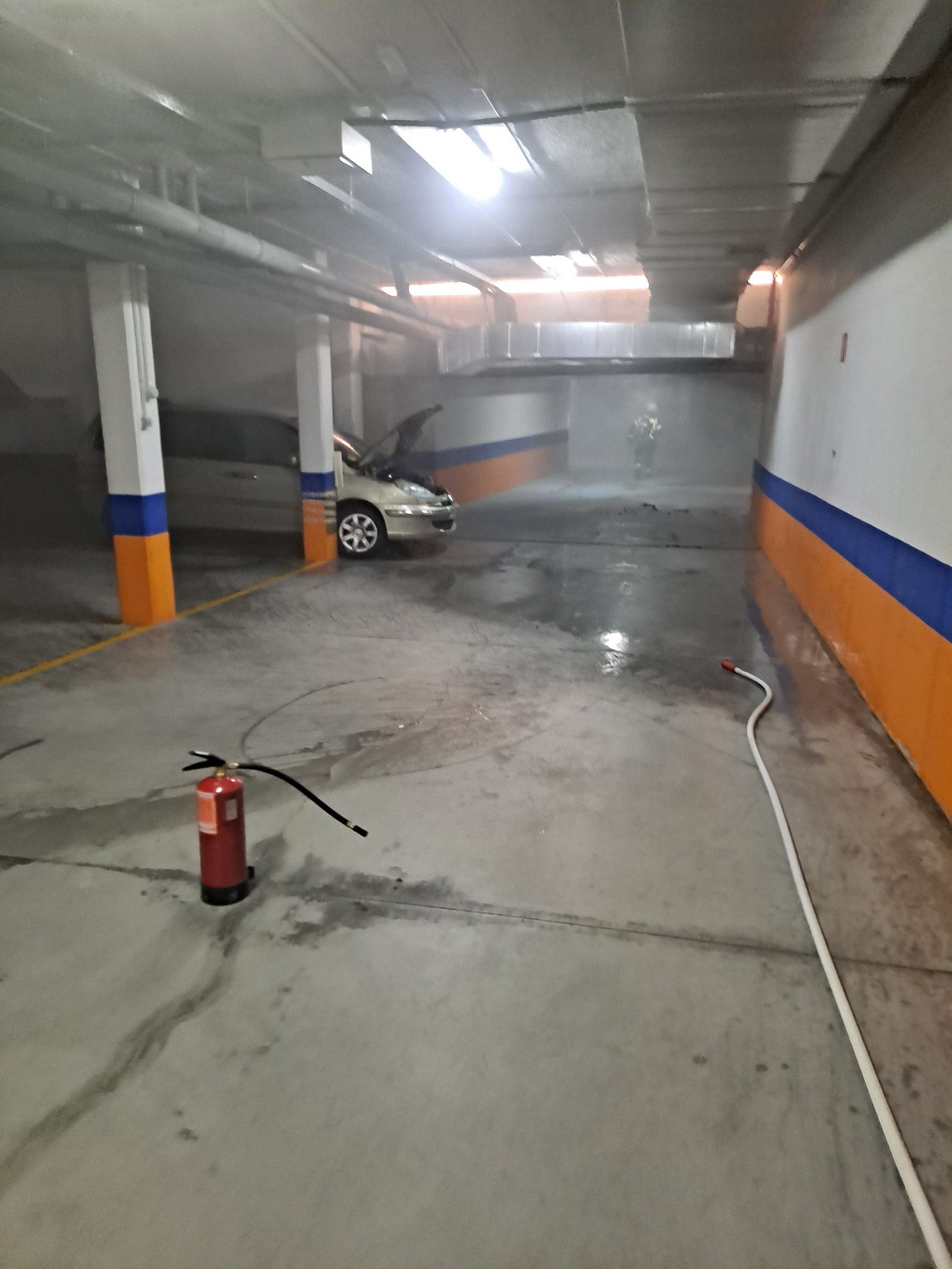 Incendio en un garaje de Fuenlabrada