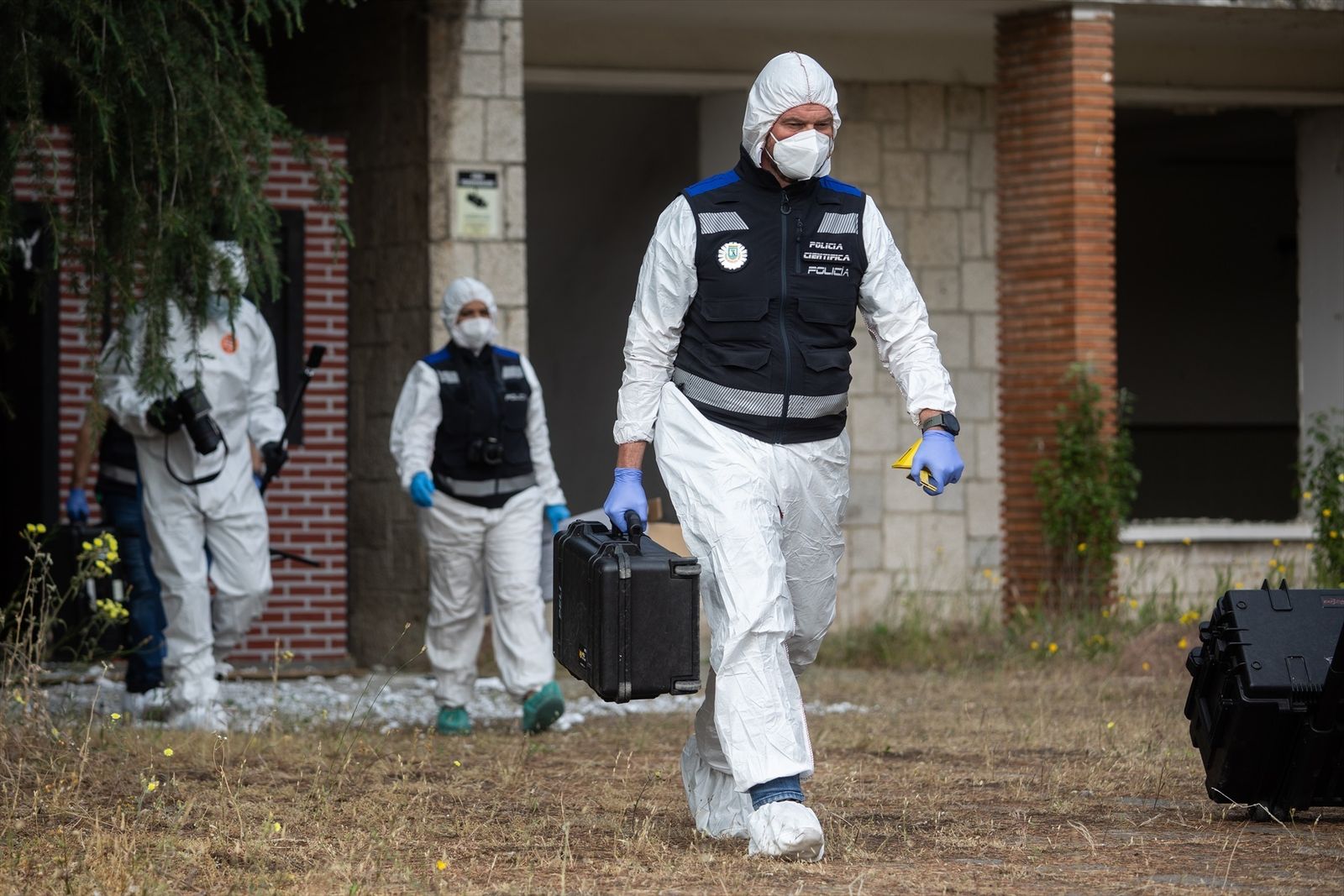 Agentes de la Policía Científica de la Policía Nacional durante un ejercicio