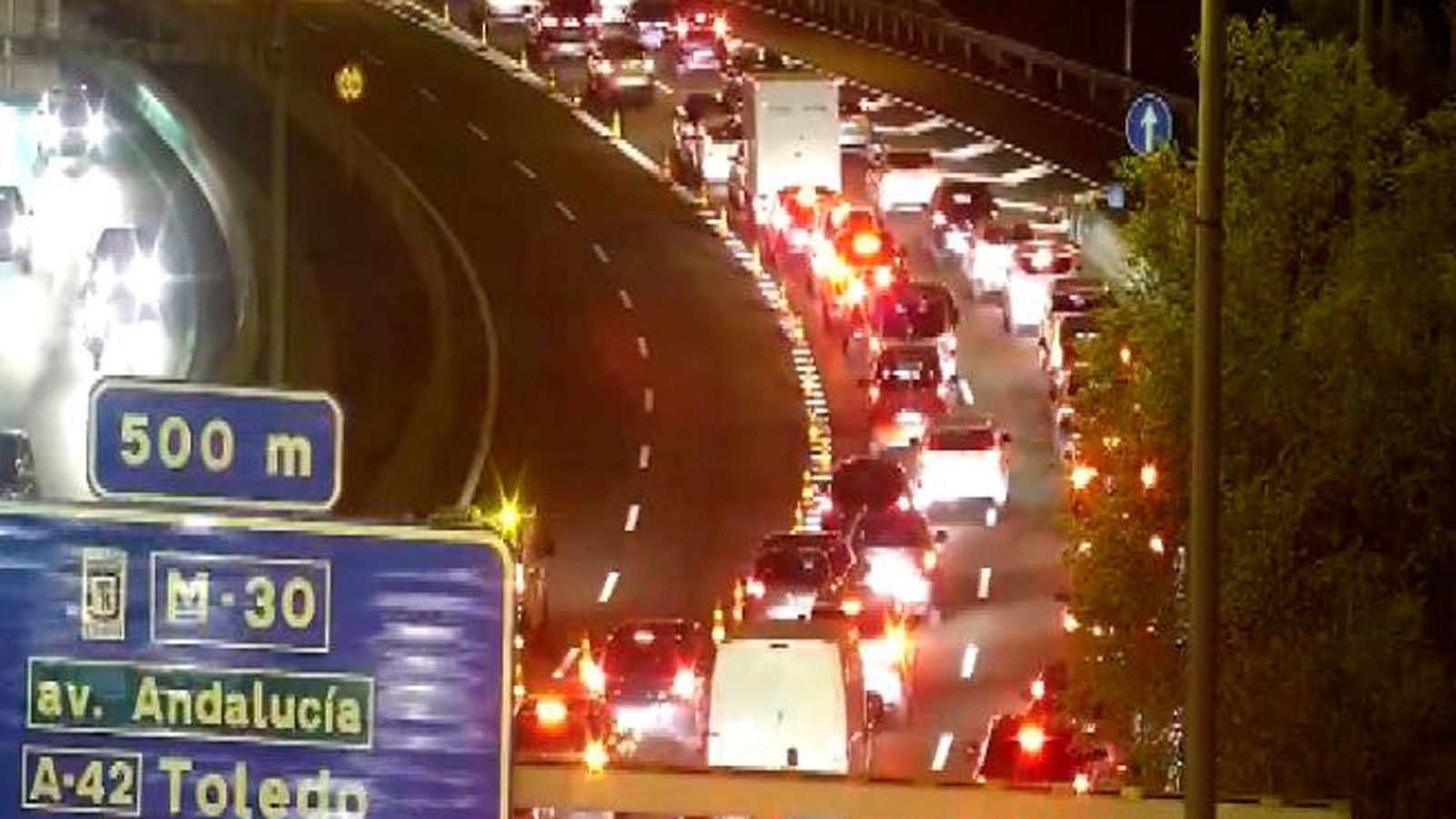 Accidente en la M-30