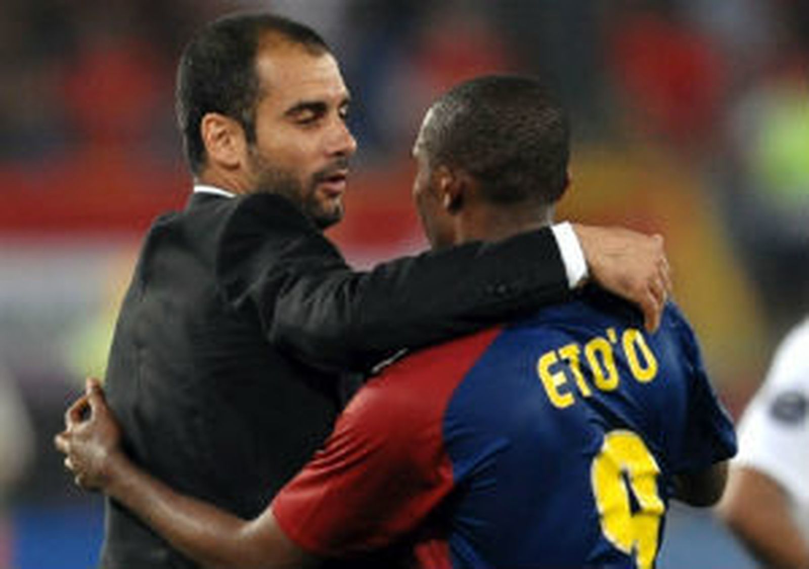 Guardiola y Samuel Etòo