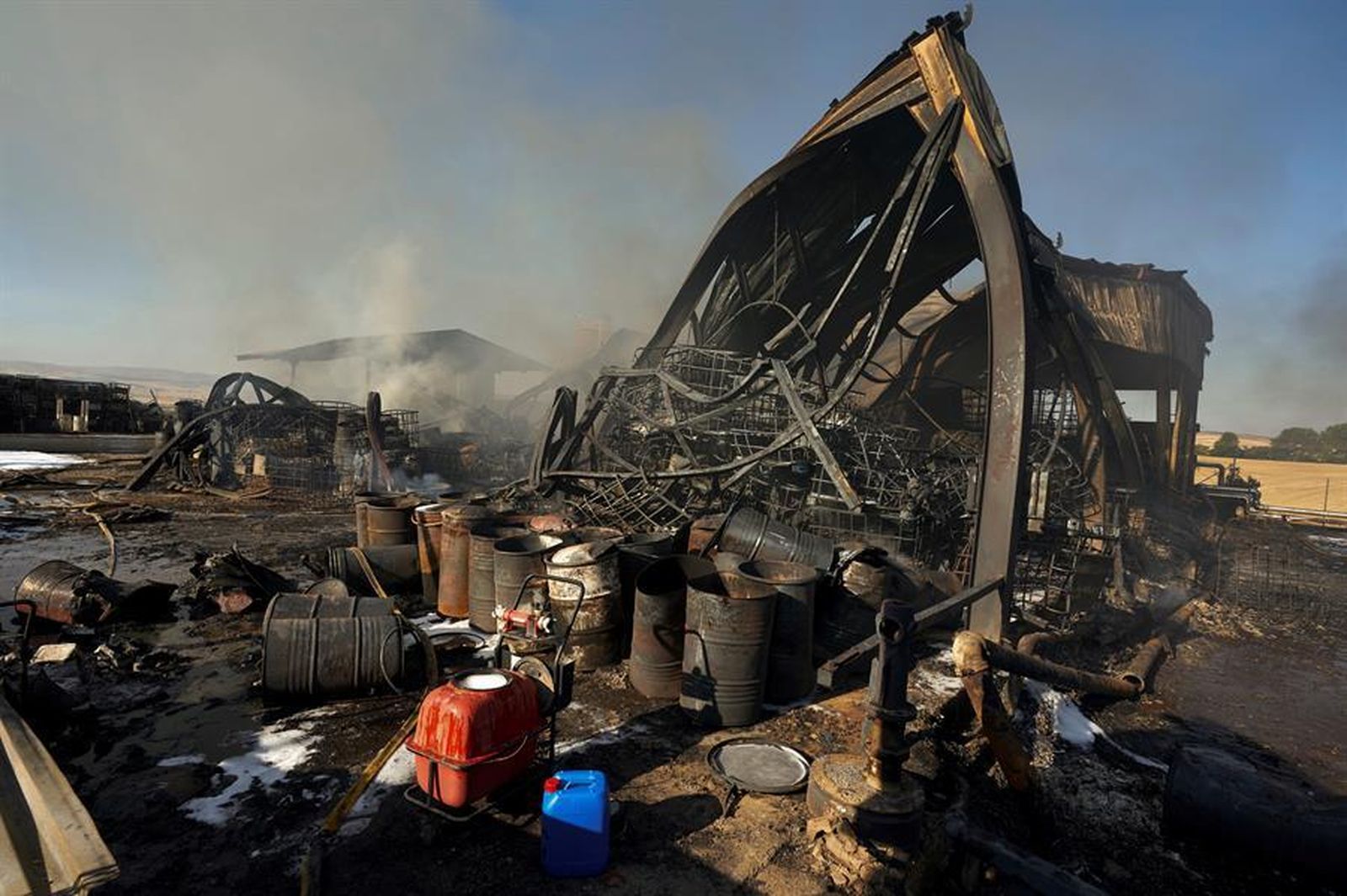 Planta calcinada en el incendio de Ávila