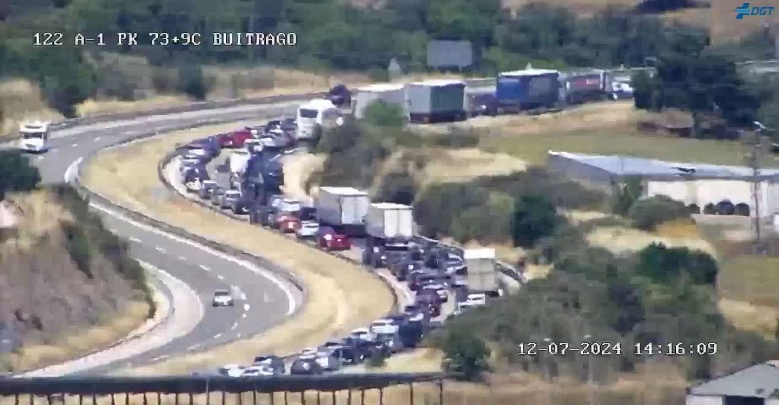 Accidente en la A-1 en Buitrago