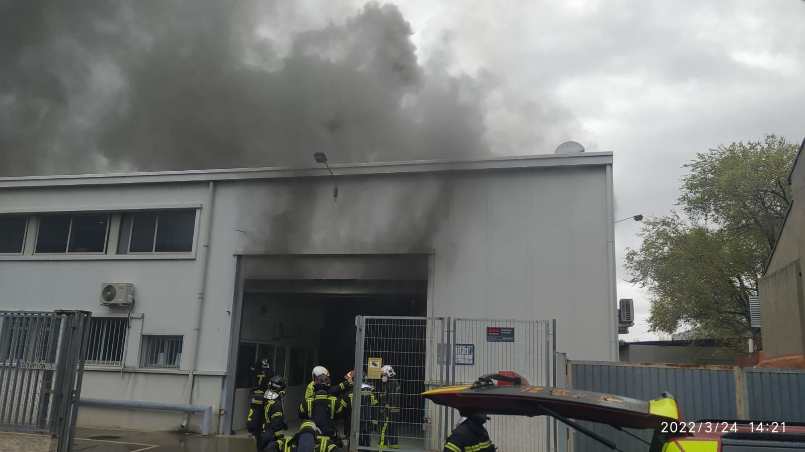 Incendio de la nave de Barajas