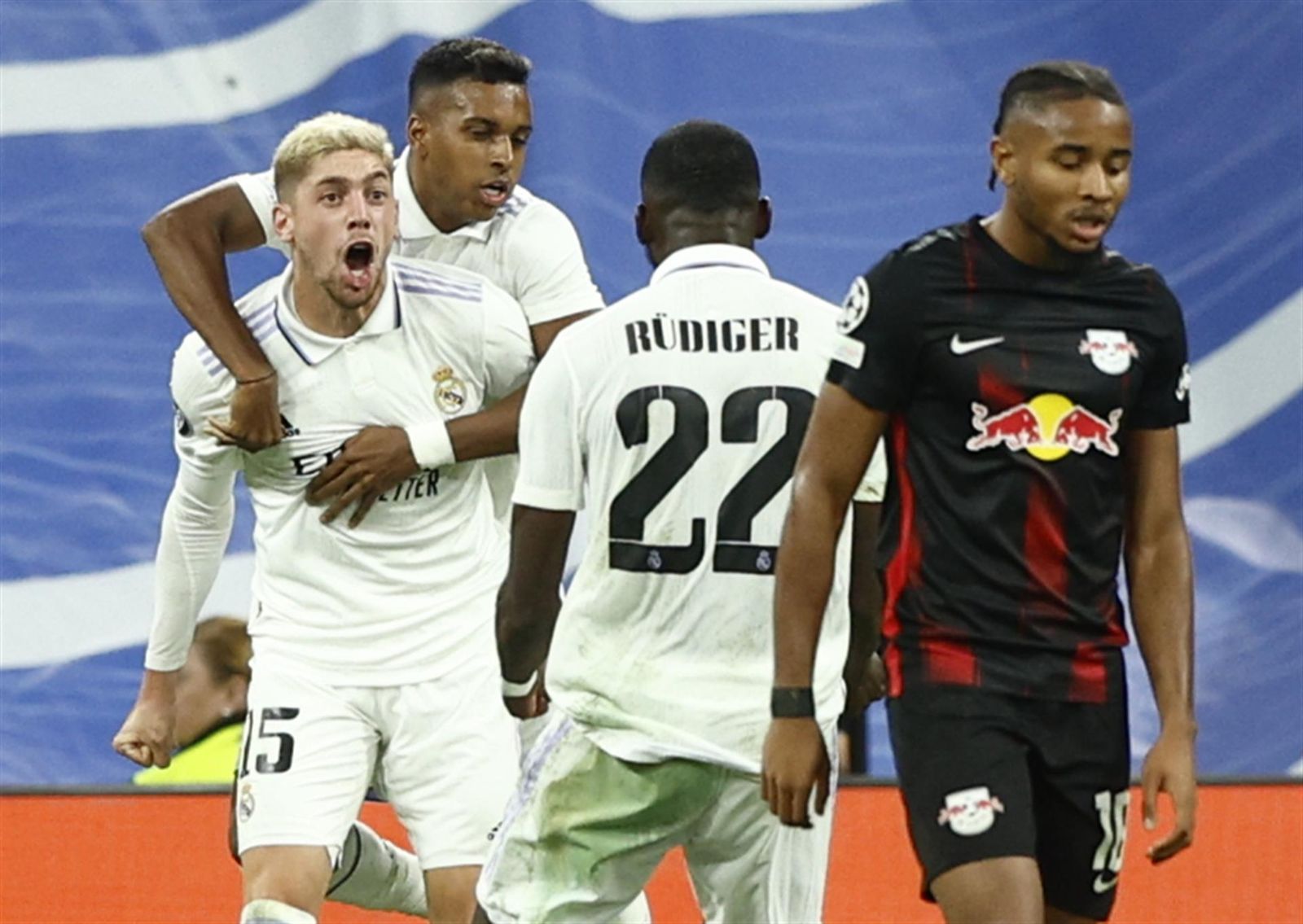 Valverde y Rodrygo  ante el Leipzig