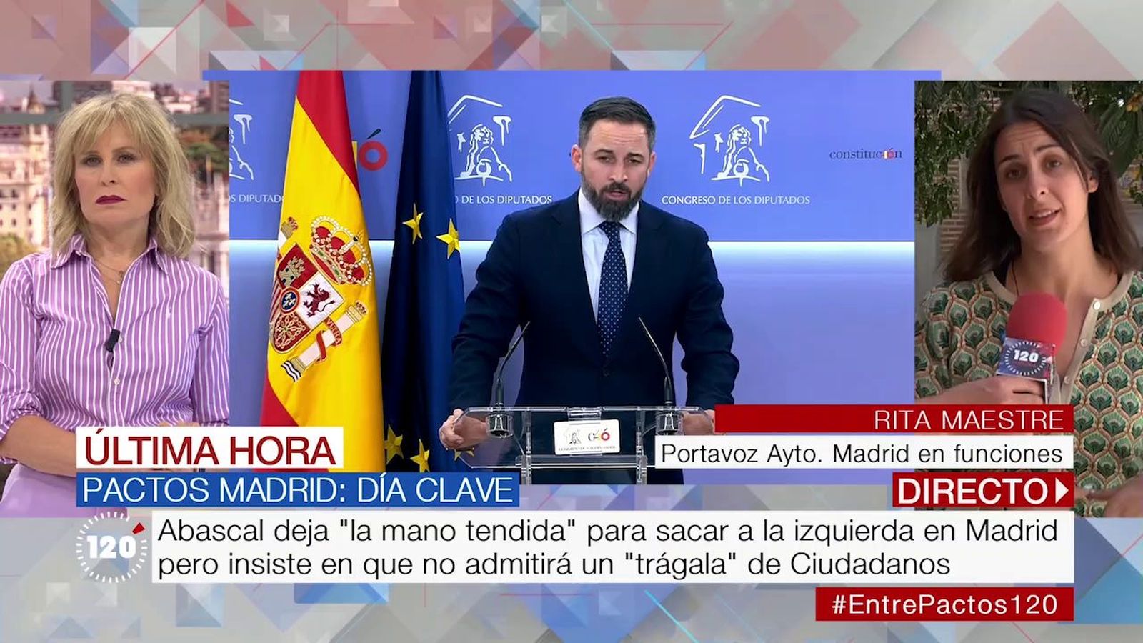 Rita Maestre: "La llave no la tendría que tener Vox, sino Ciudadanos"