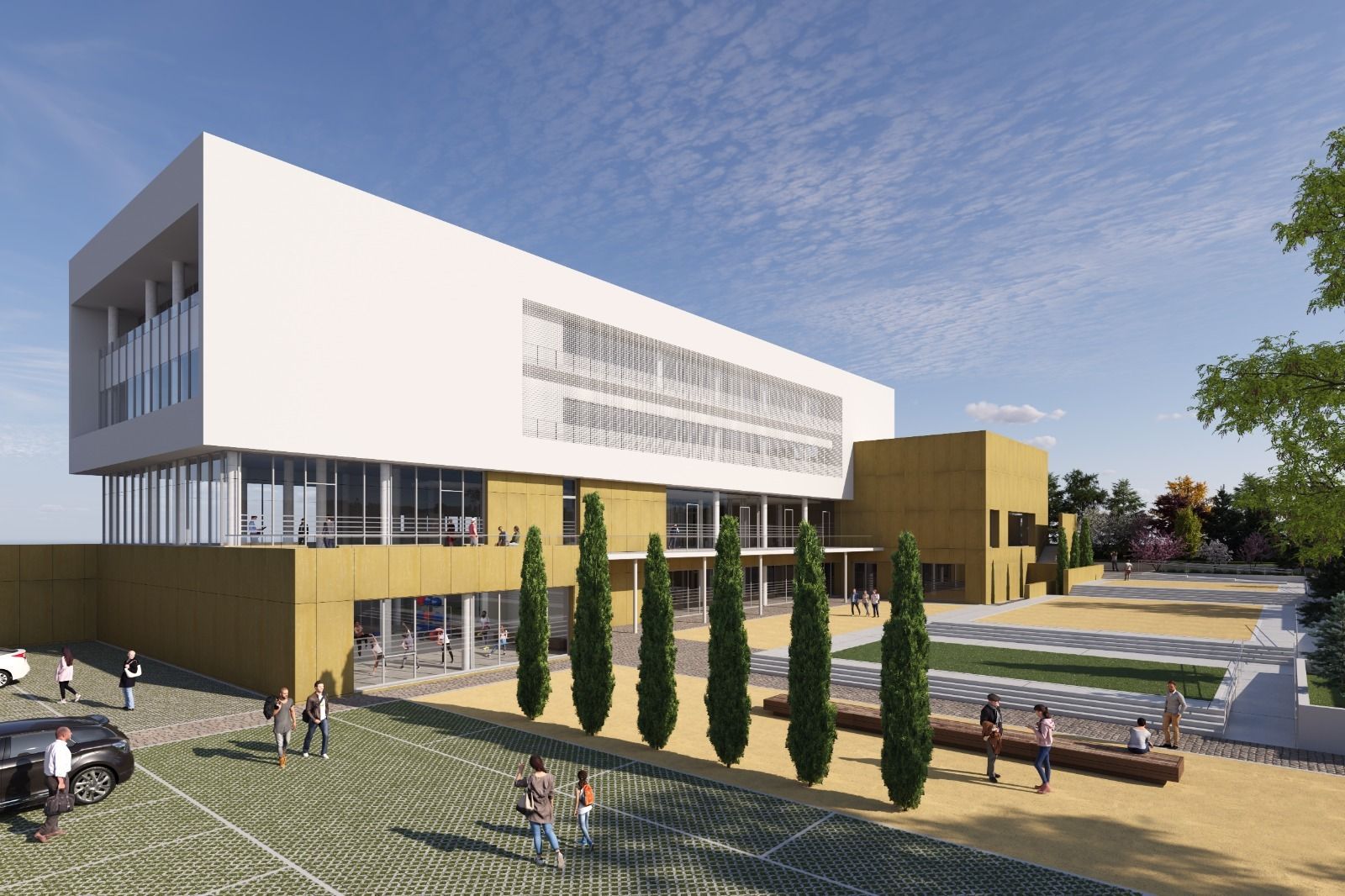 Ilustración del proyecto del centro cultural de Valdebebas