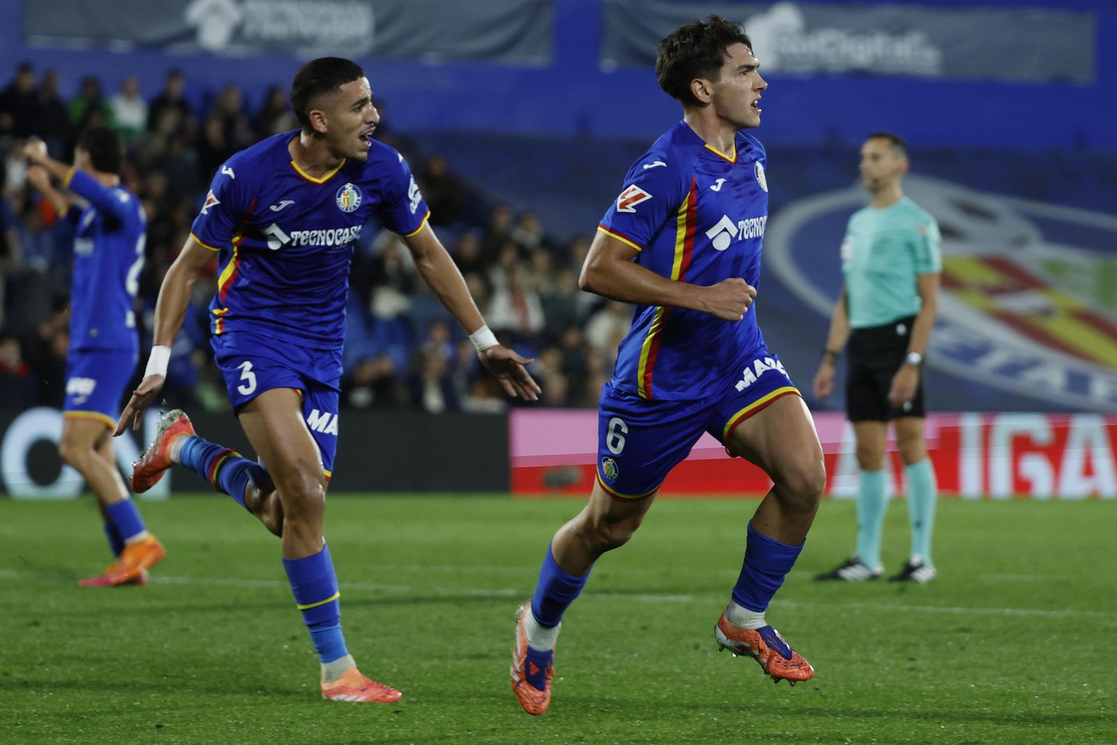 Mario Martín celebra un gol ante el Girona