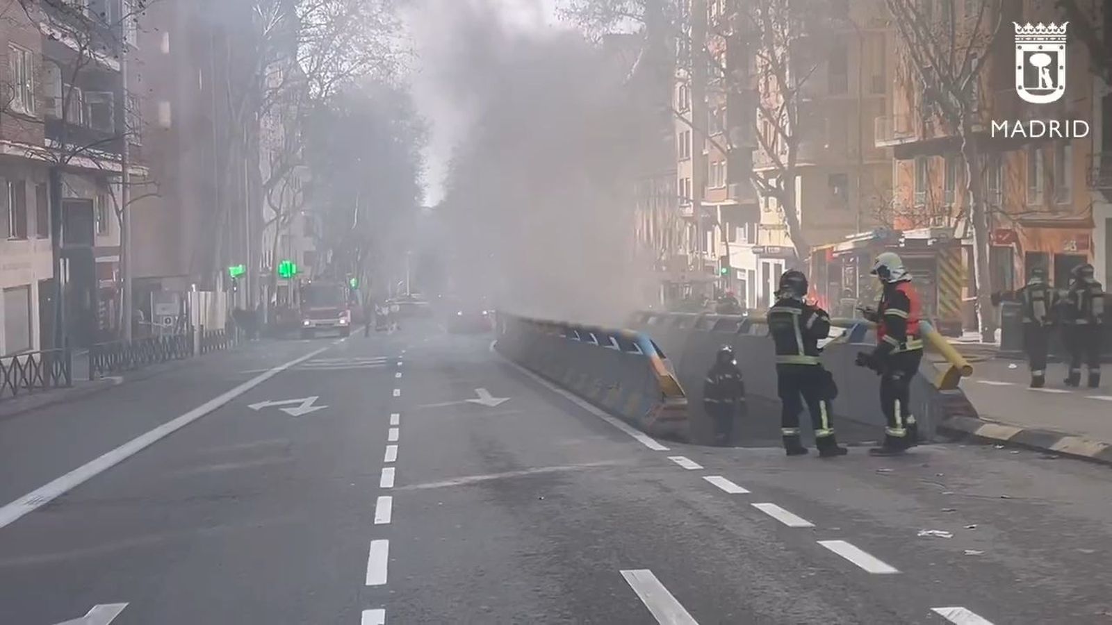 Incendio en un parking de Moncloa