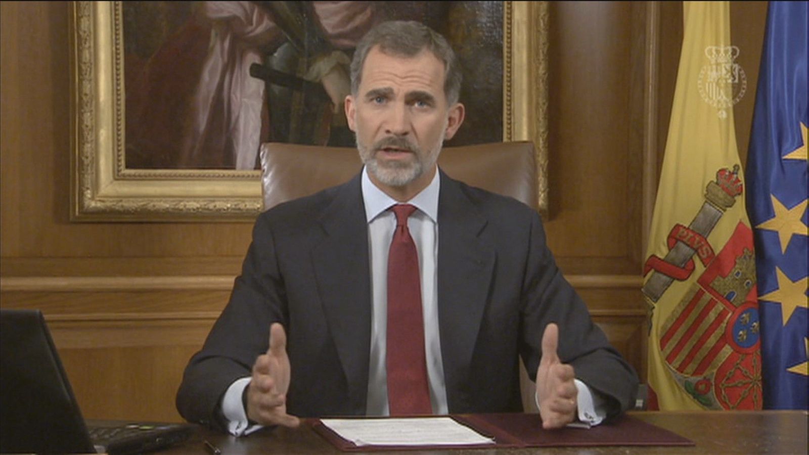 Seis años del discurso del Rey contra el golpe separatista a la Constitución