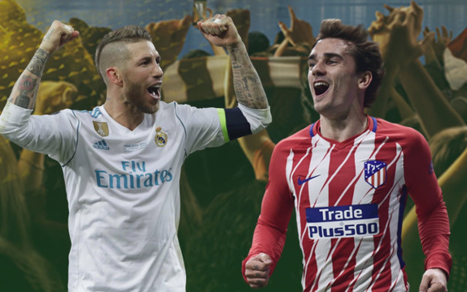 Sergio Ramos y Griezmann
