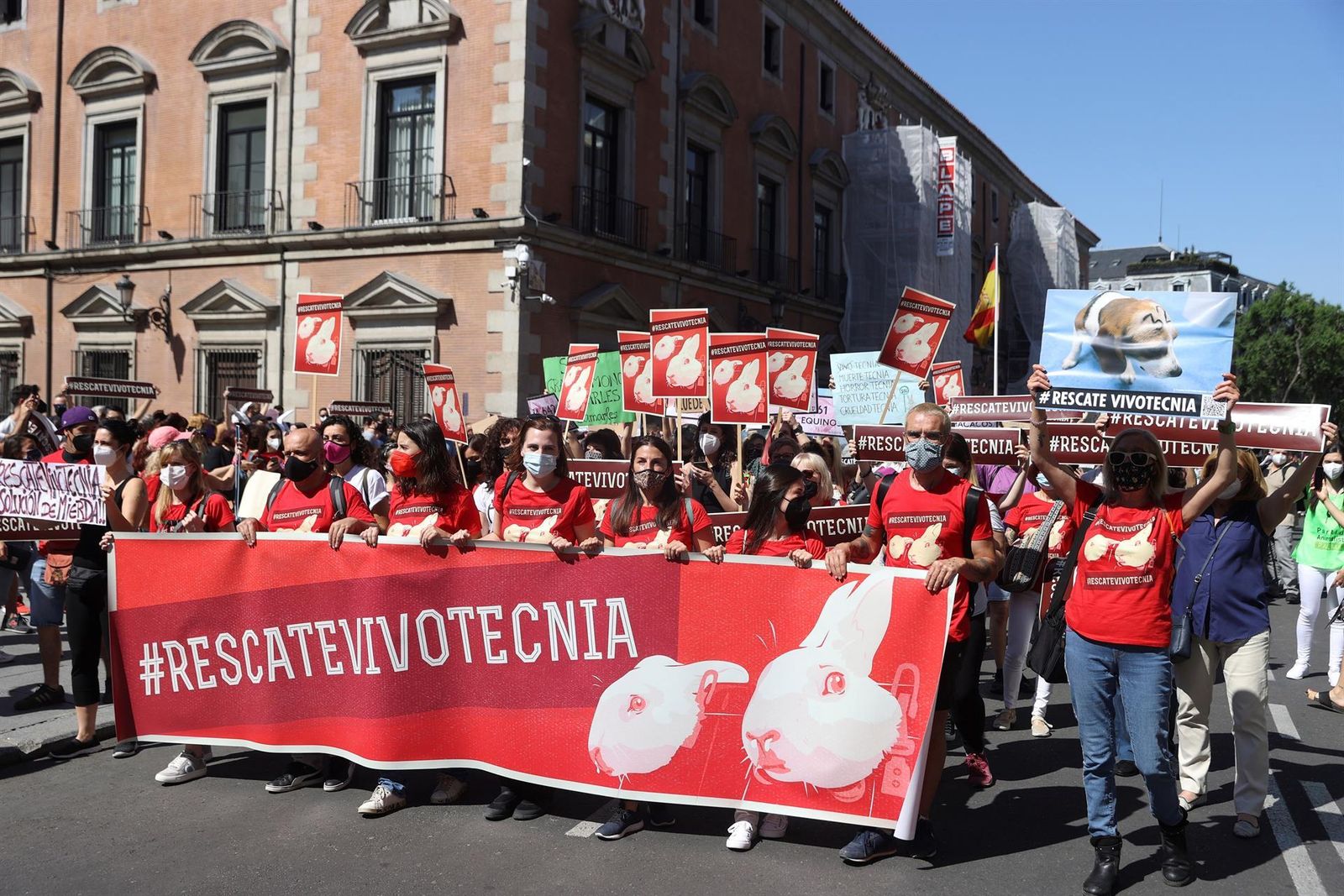Manifestación contra Vivotecnia en Madrid
