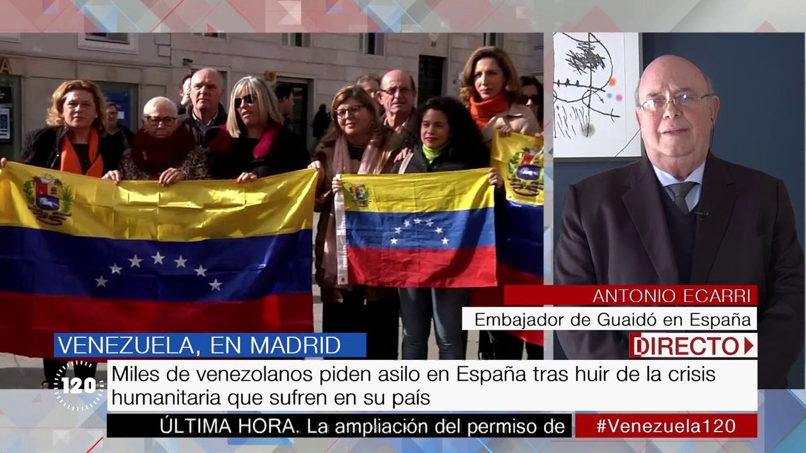 El embajador de Guaidó en España: "Esperamos más presión internacional para que se ingrese la ayuda humanitaria"