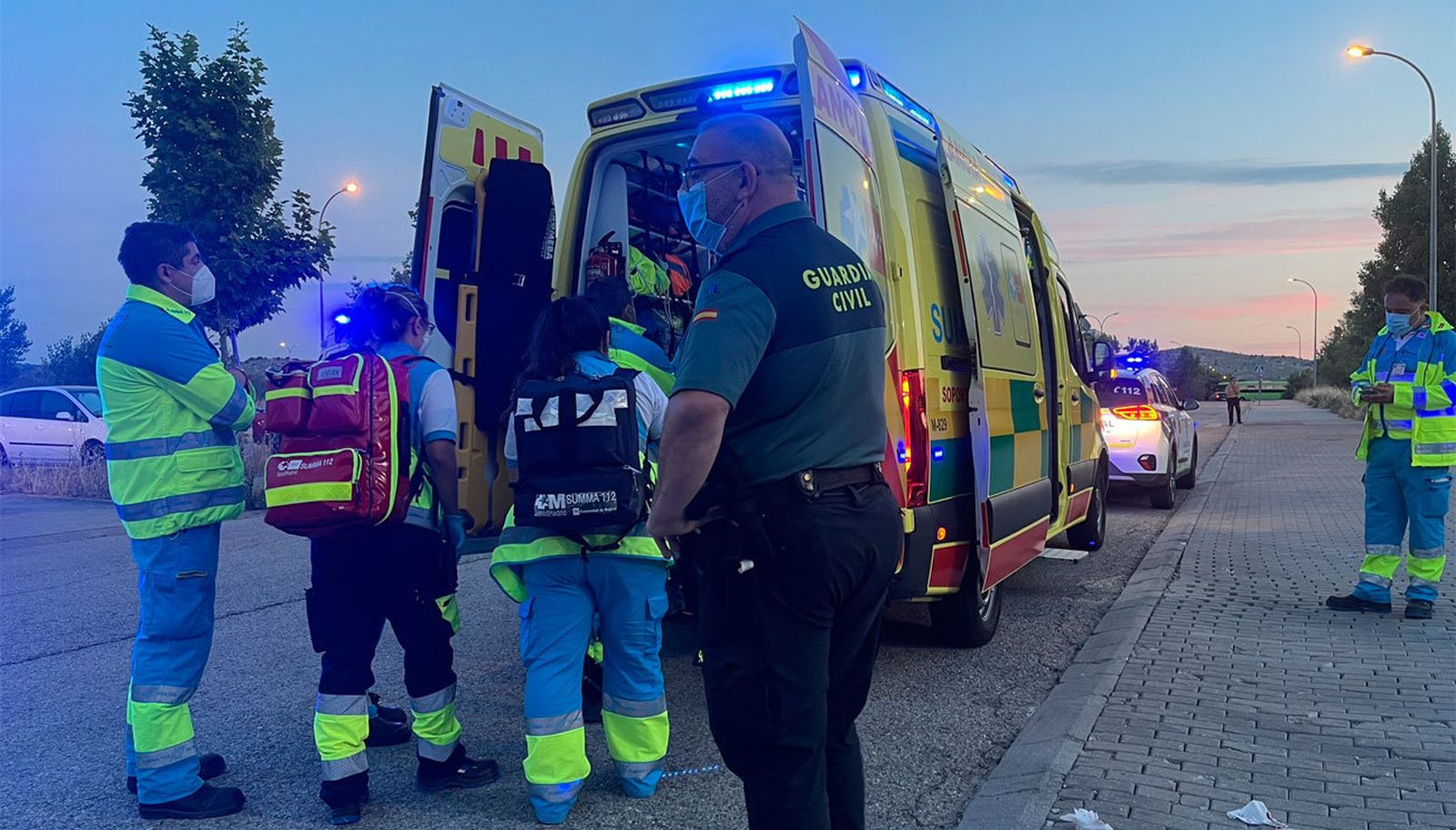 Servicios de emergencias, en el lugar del suceso
