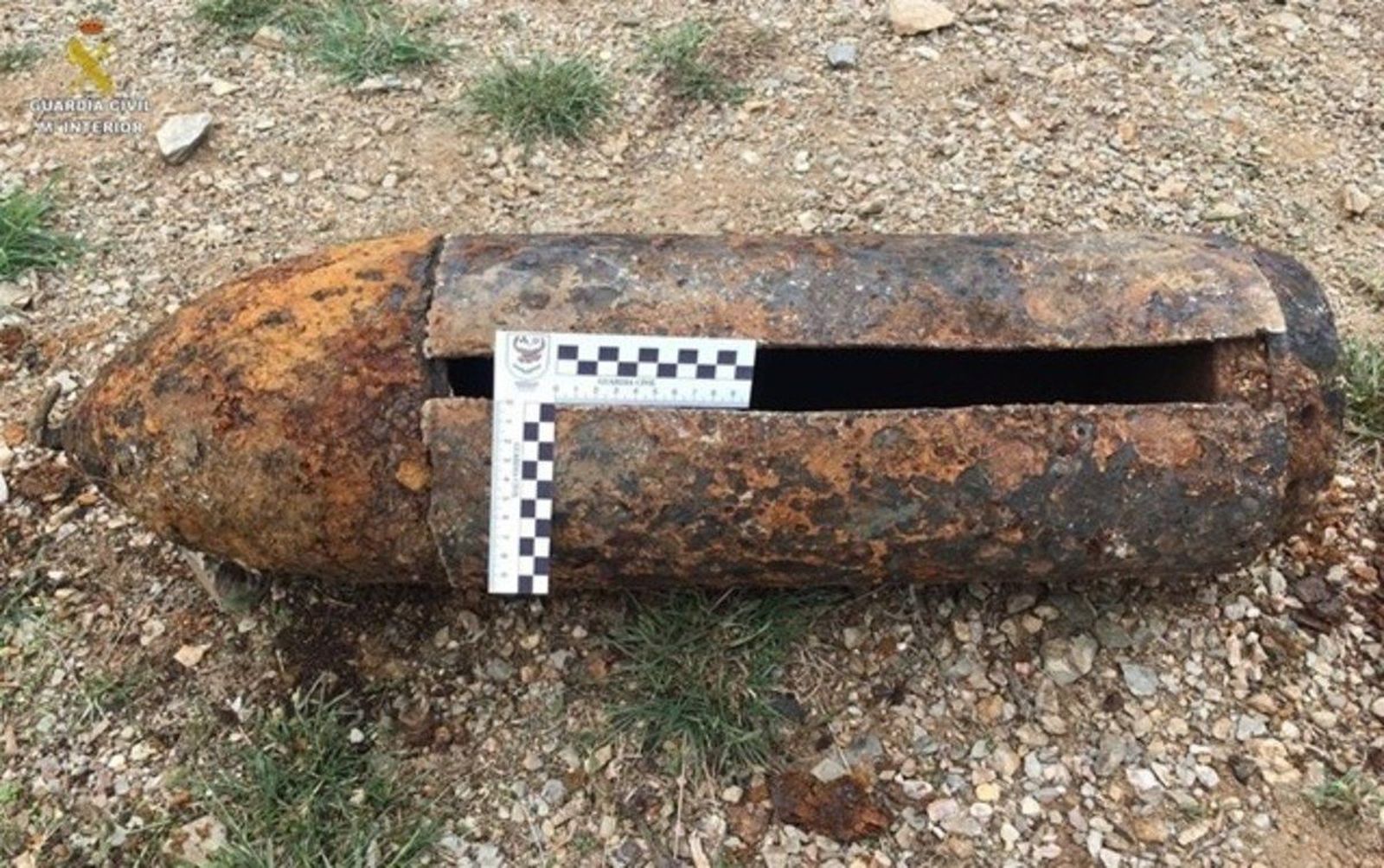 Proyectil de la Guerra Civil similar al encontrado en Carabanchel