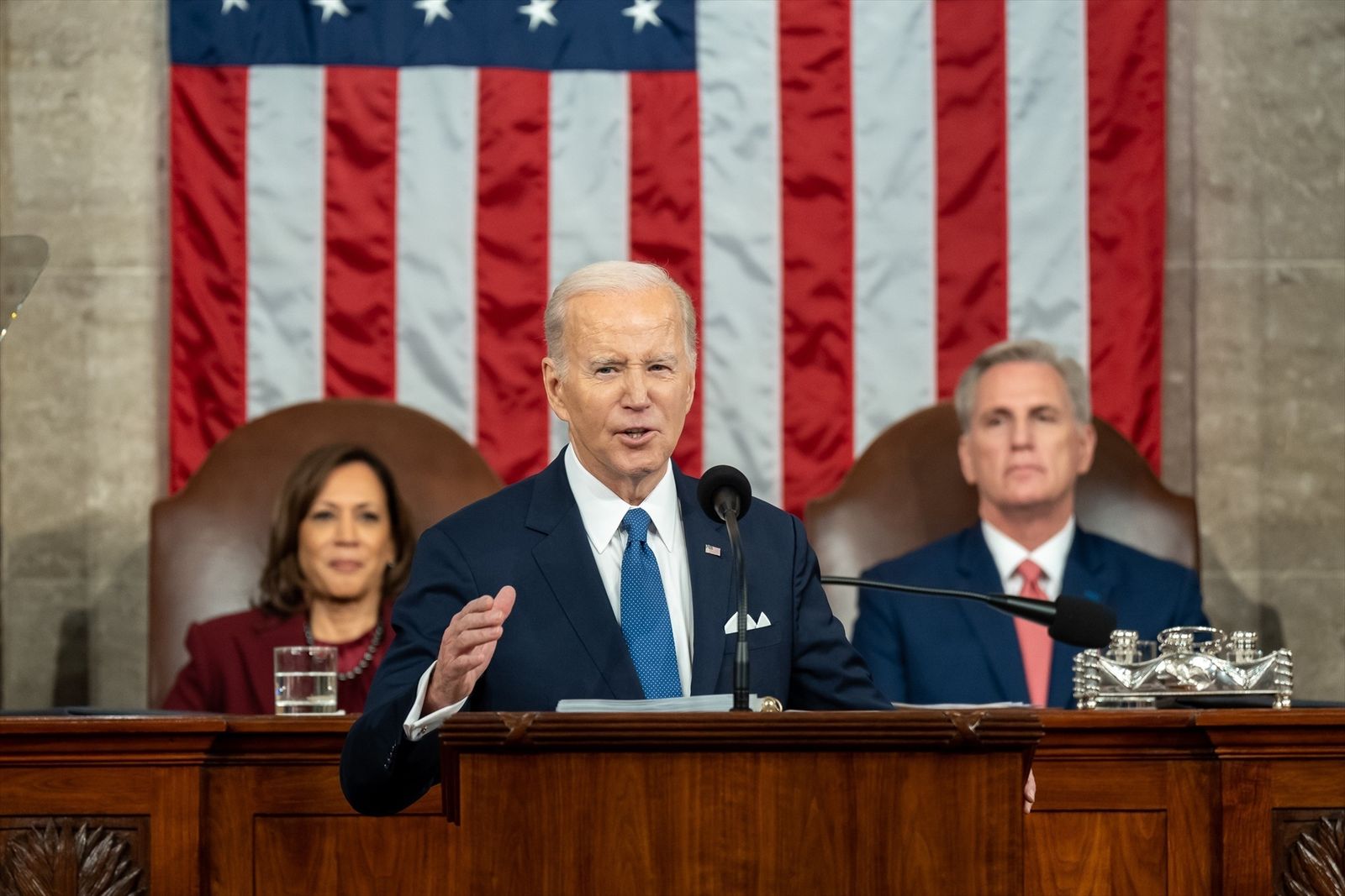 El presidente de Estados Unidos, Joe Biden, durante su intervención en el Estado de la Unión