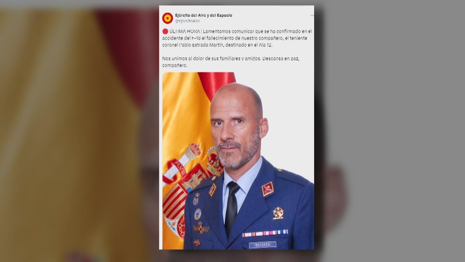 Muere el piloto de un F-18 en Teruel