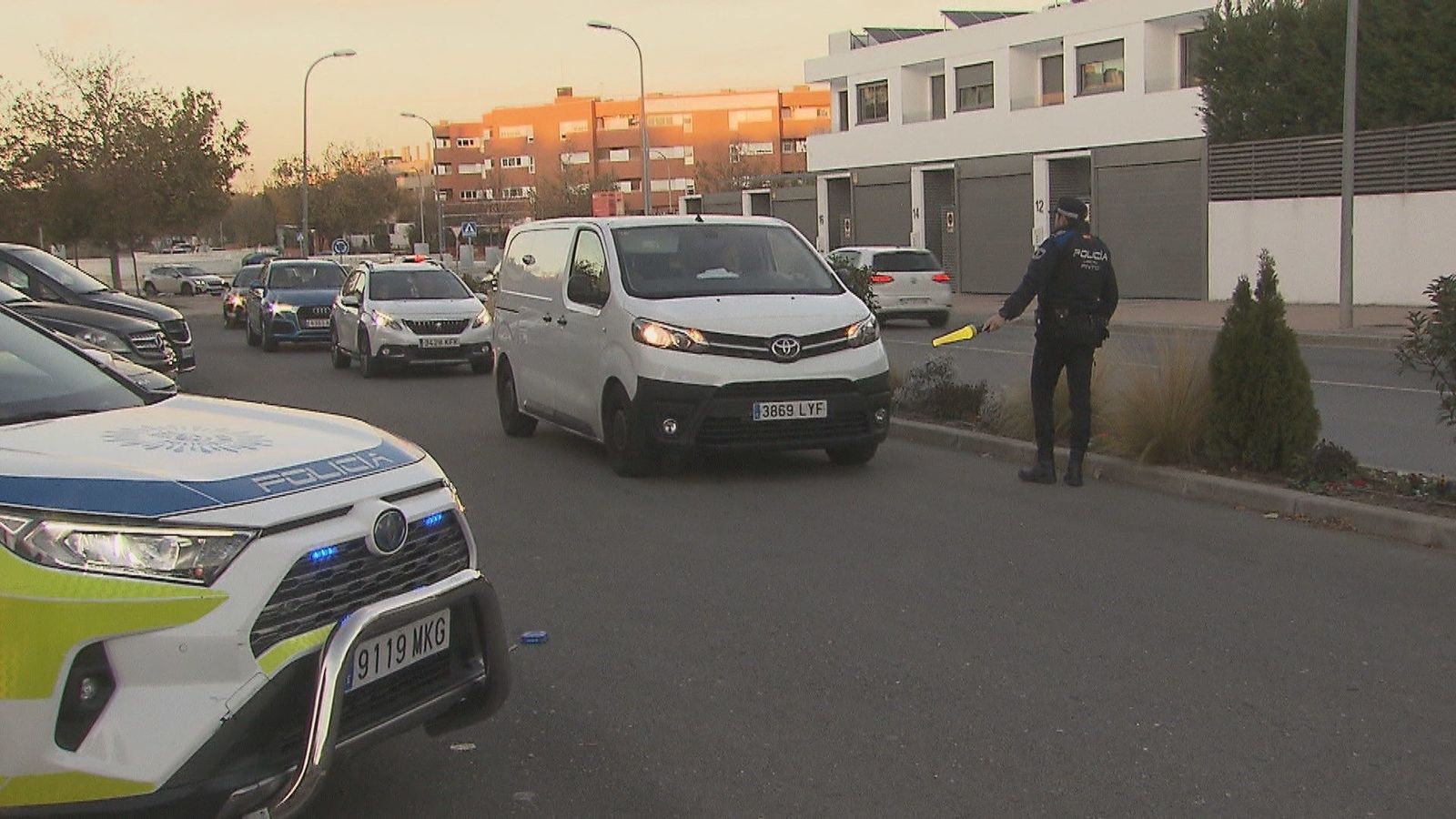 Pinto inspecciona las furgonetas de reparto coincidiendo con el 'Black Friday'