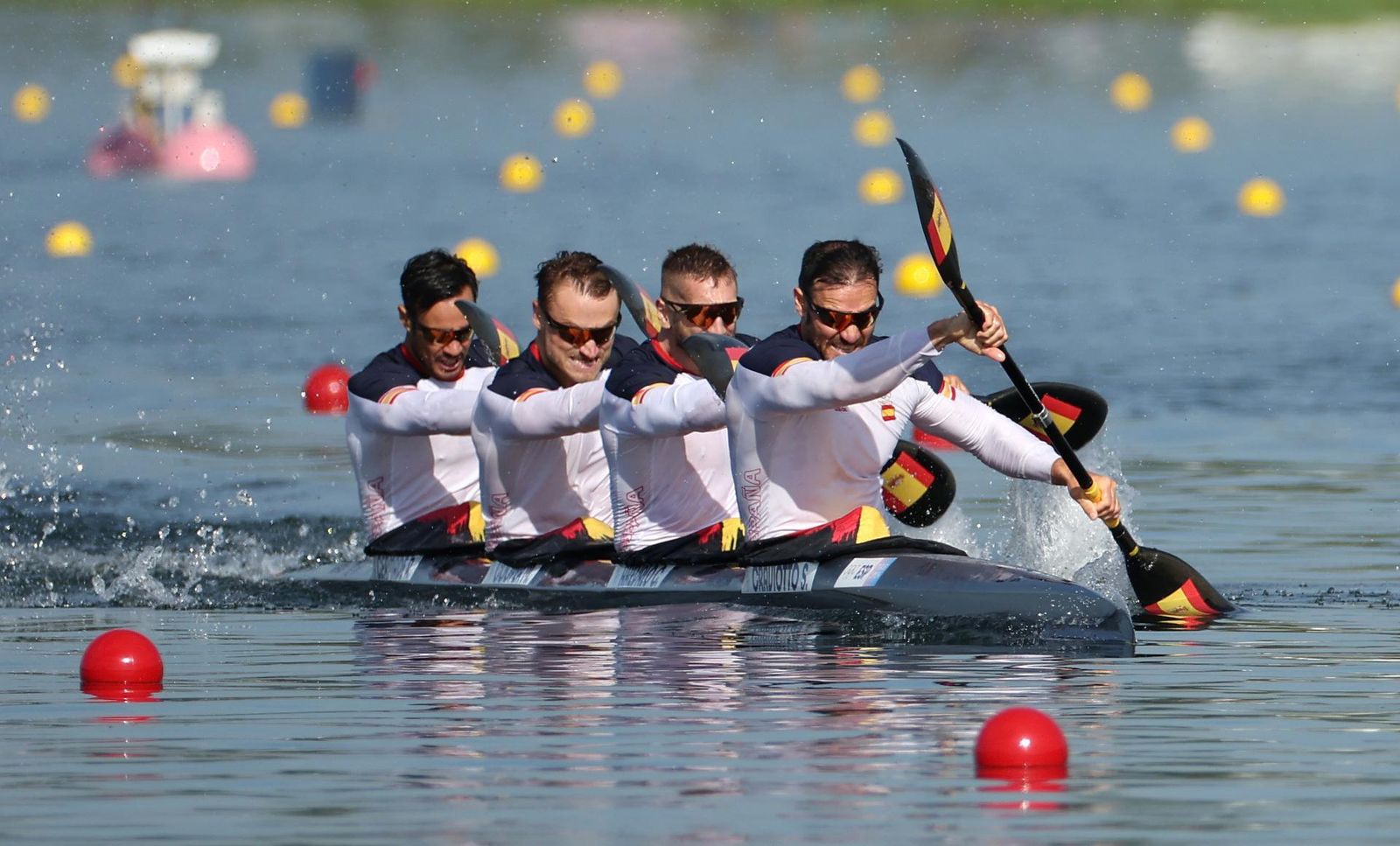 Saúl Craviotto, Carlos Arévalo, Marcus Cooper y Rodrigo Germade