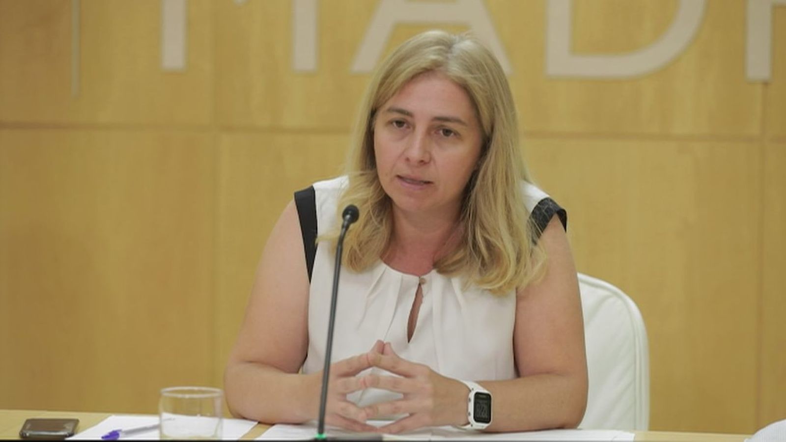 Inmaculada Sanz, delegada de Seguridad del Ayuntamiento de Madrid y portavoz del Gobierno municipal