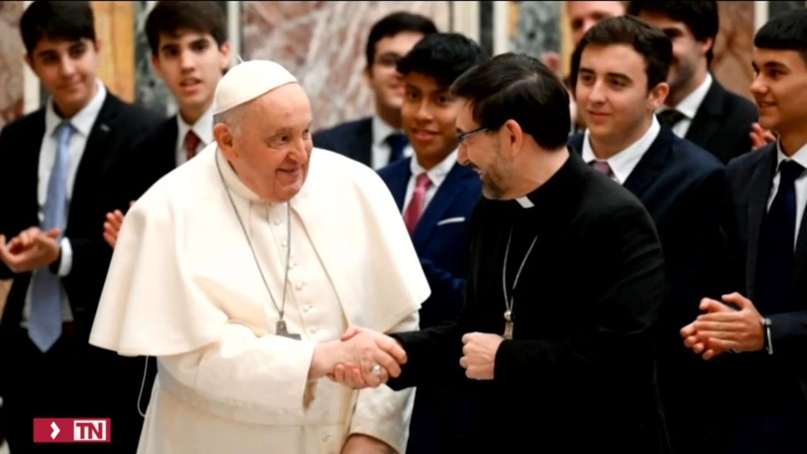Seminaristas visitan al Papa