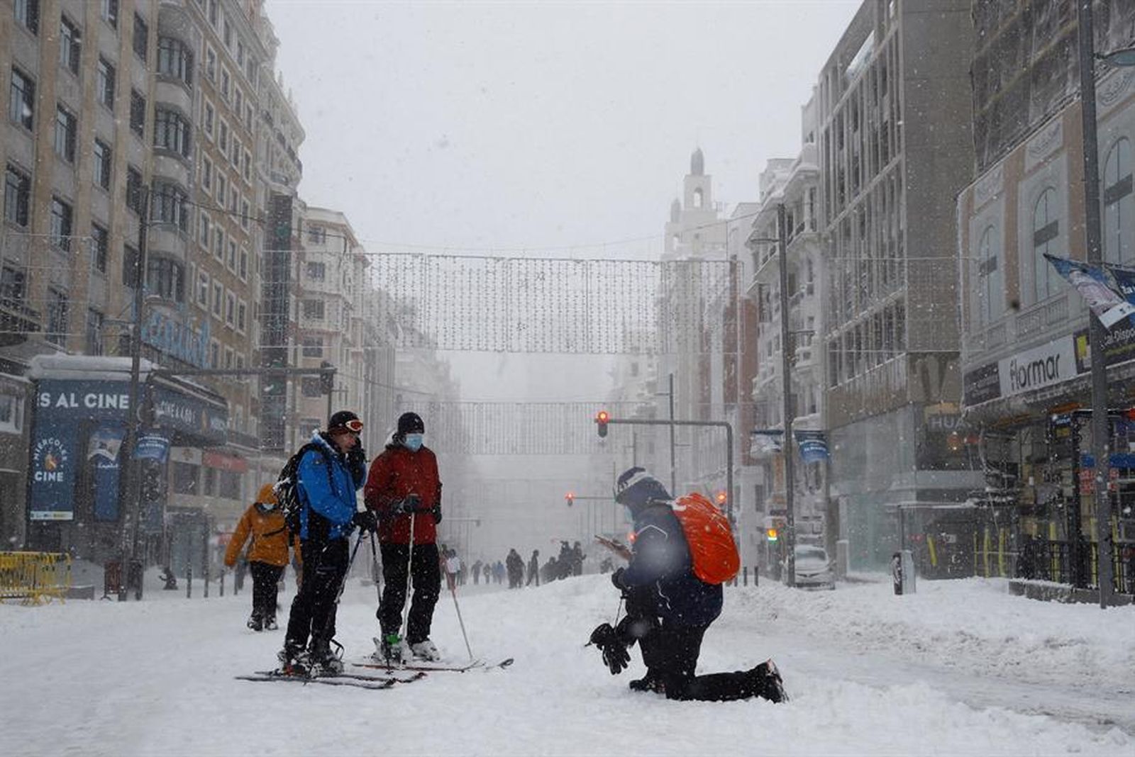Gran Vía nevada