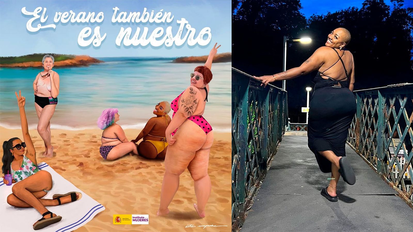 Otra de las modelos utilizadas en el cartel del Ministerio de Igualdad
