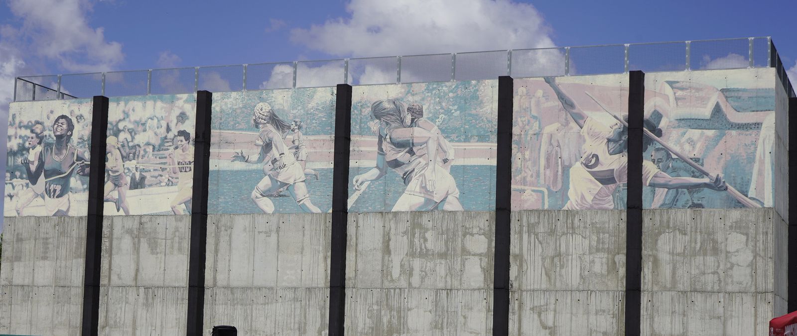 Mural de deportistas