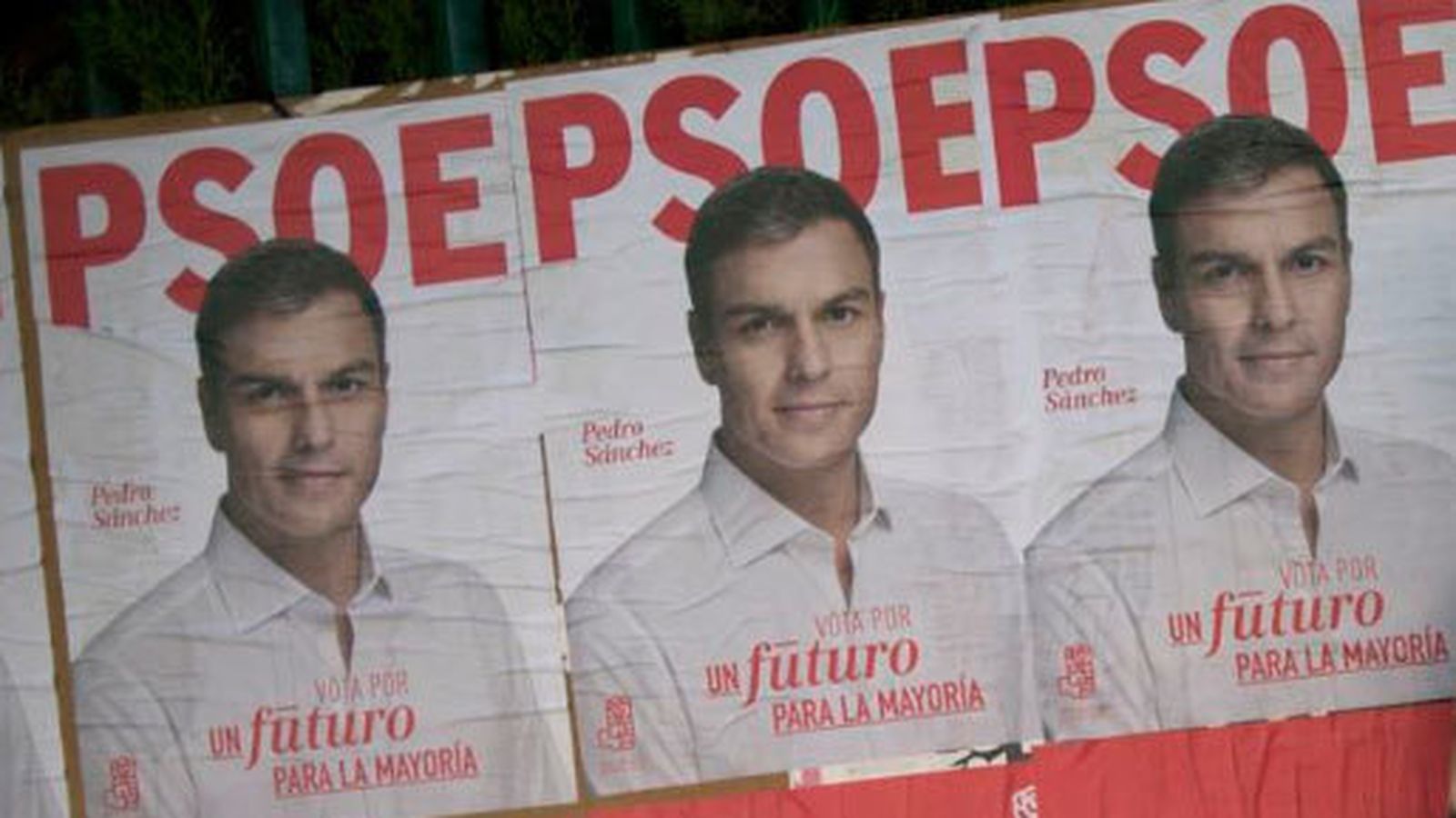 Pedro Sánchez en los carteles para las elecciones generales de 2015